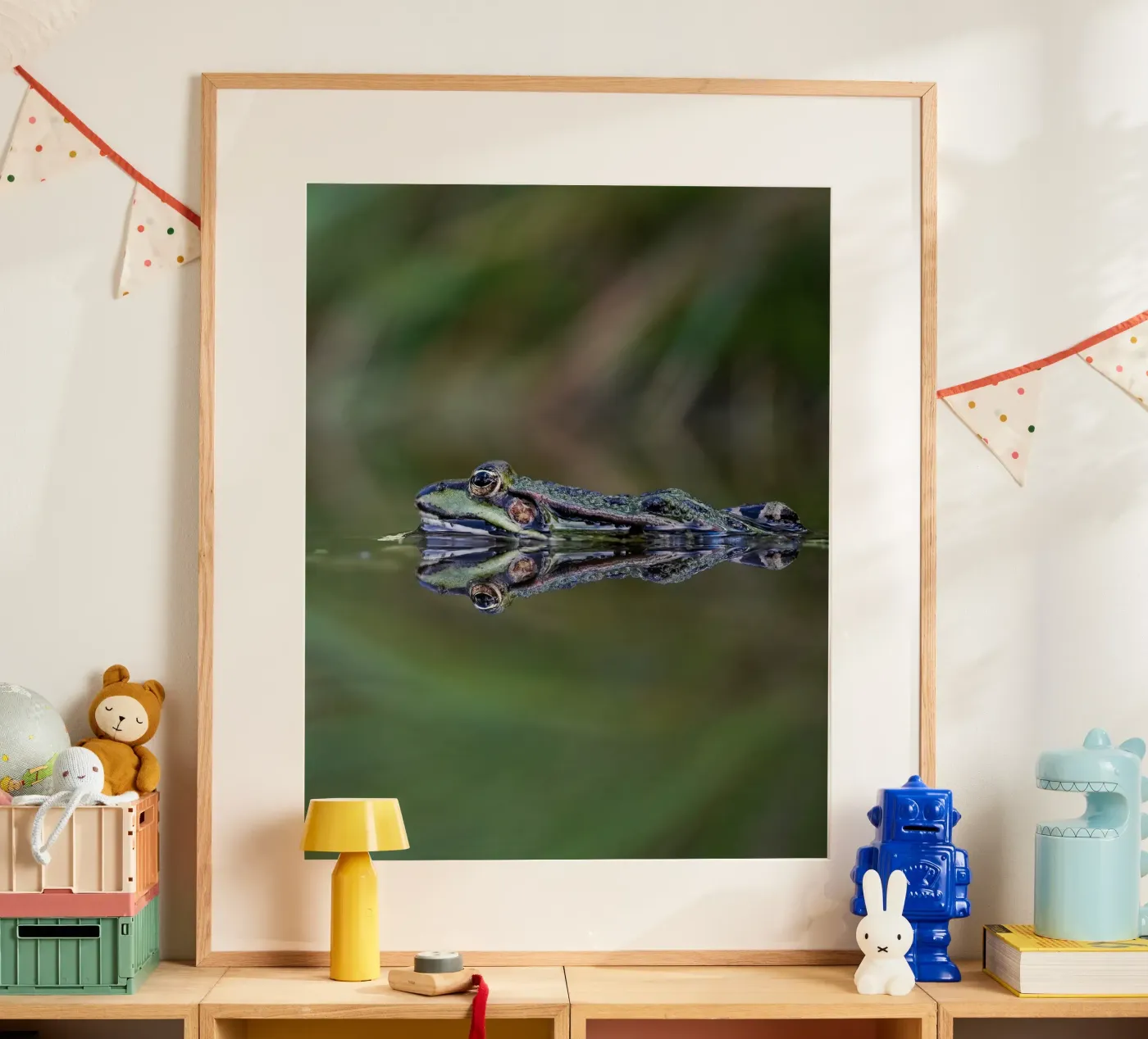 Frog reflection Poster von Tom's Wildlife