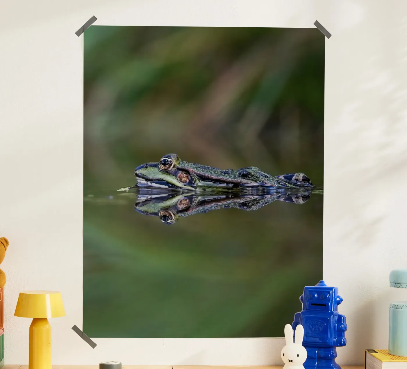 Frog reflection Poster von Tom's Wildlife