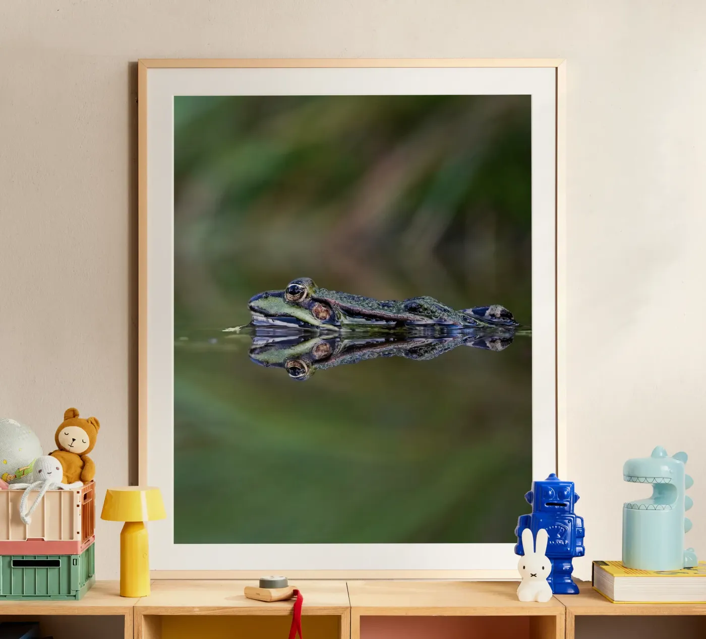 Frog reflection Poster von Tom's Wildlife