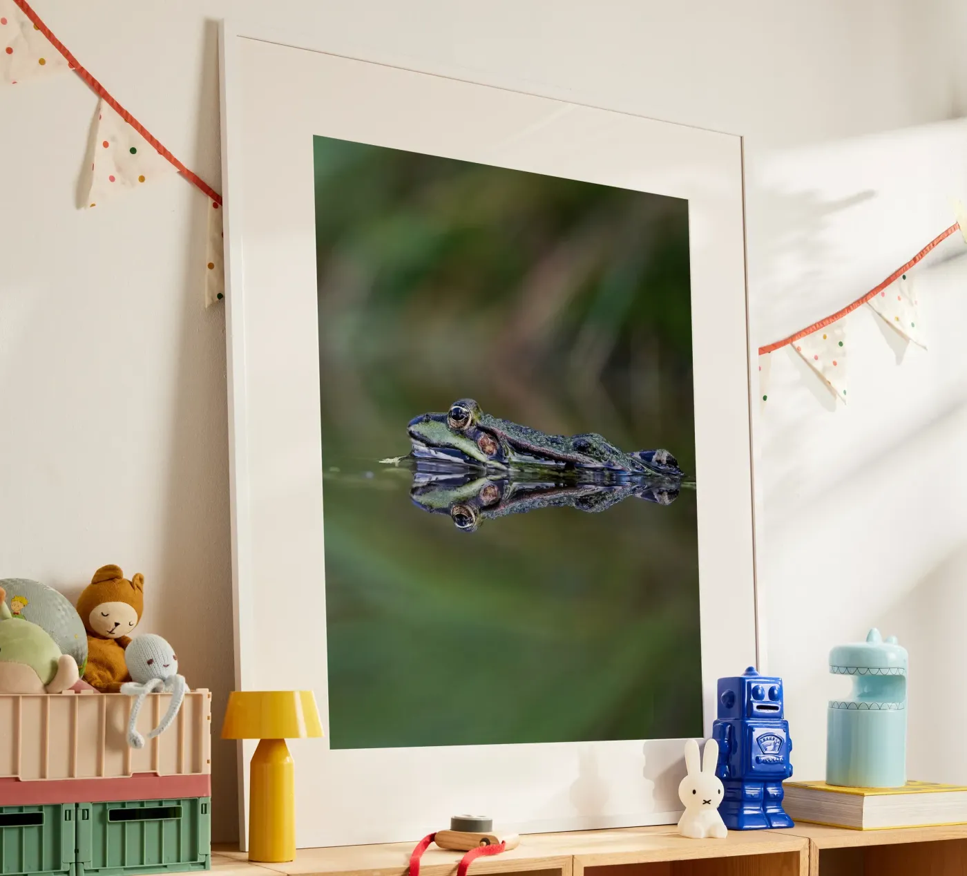 Frog reflection Poster von Tom's Wildlife