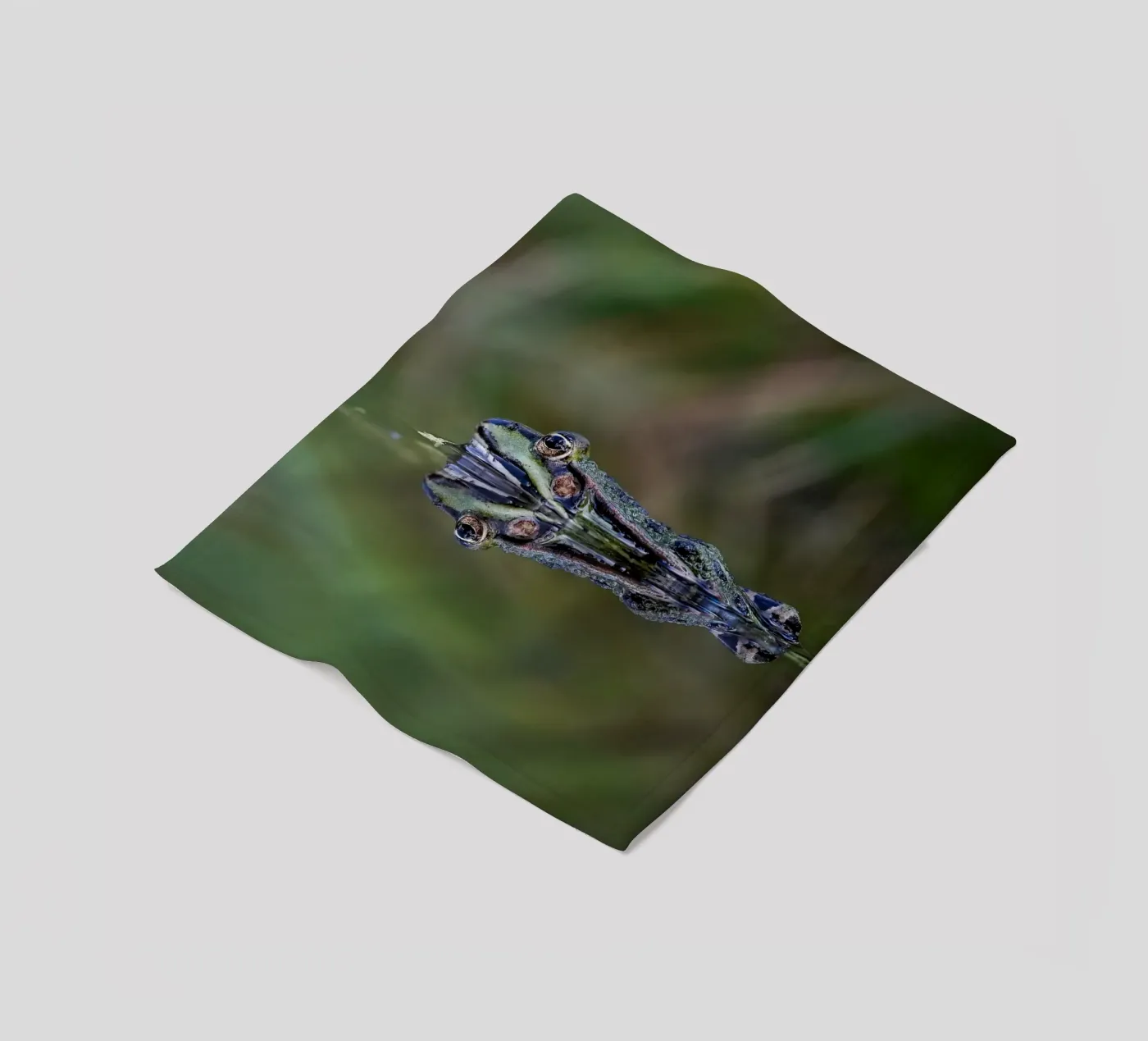 Frog reflection fleece blanket by Tom's Wildlife