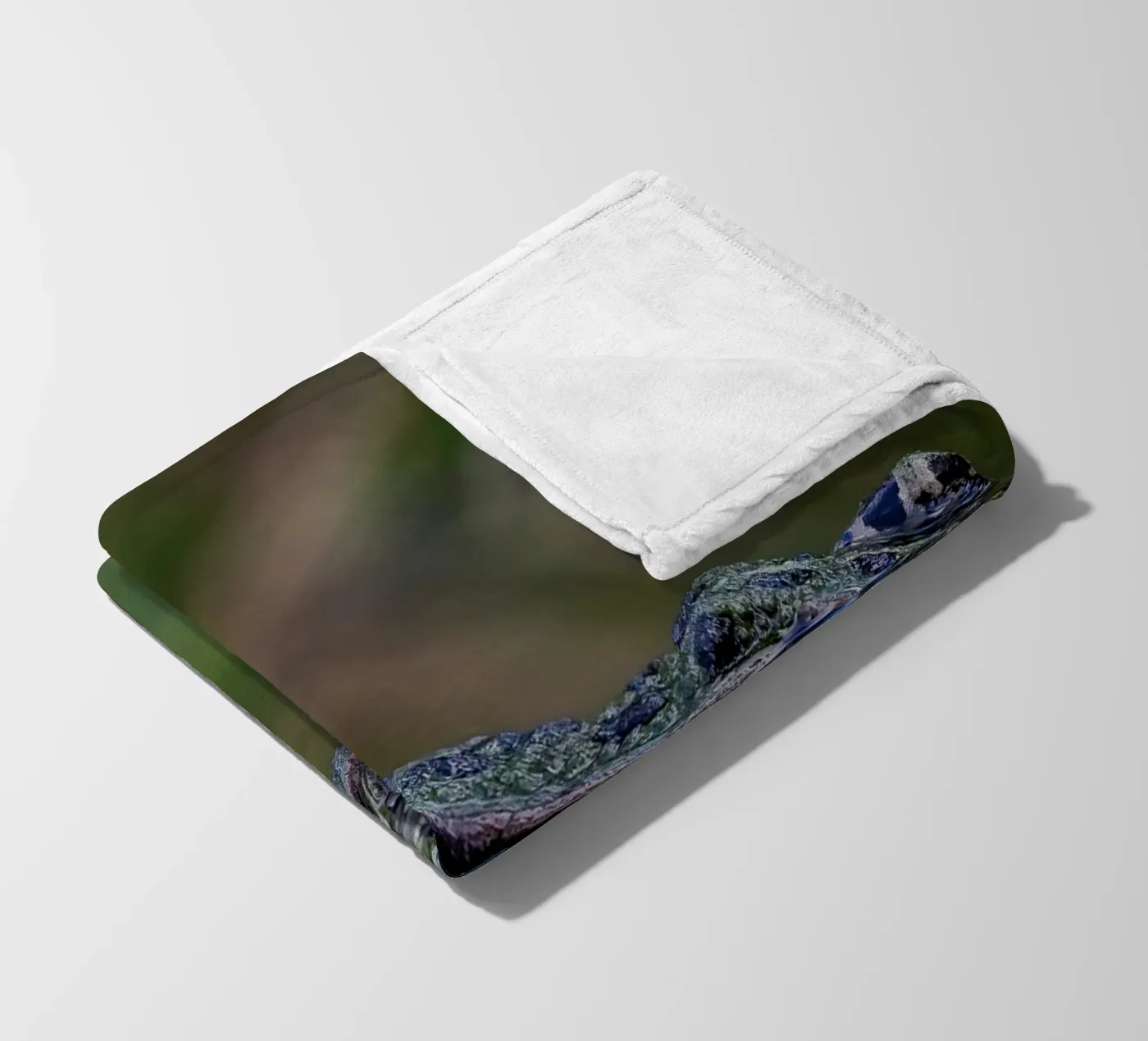 Frog reflection fleece blanket by Tom's Wildlife