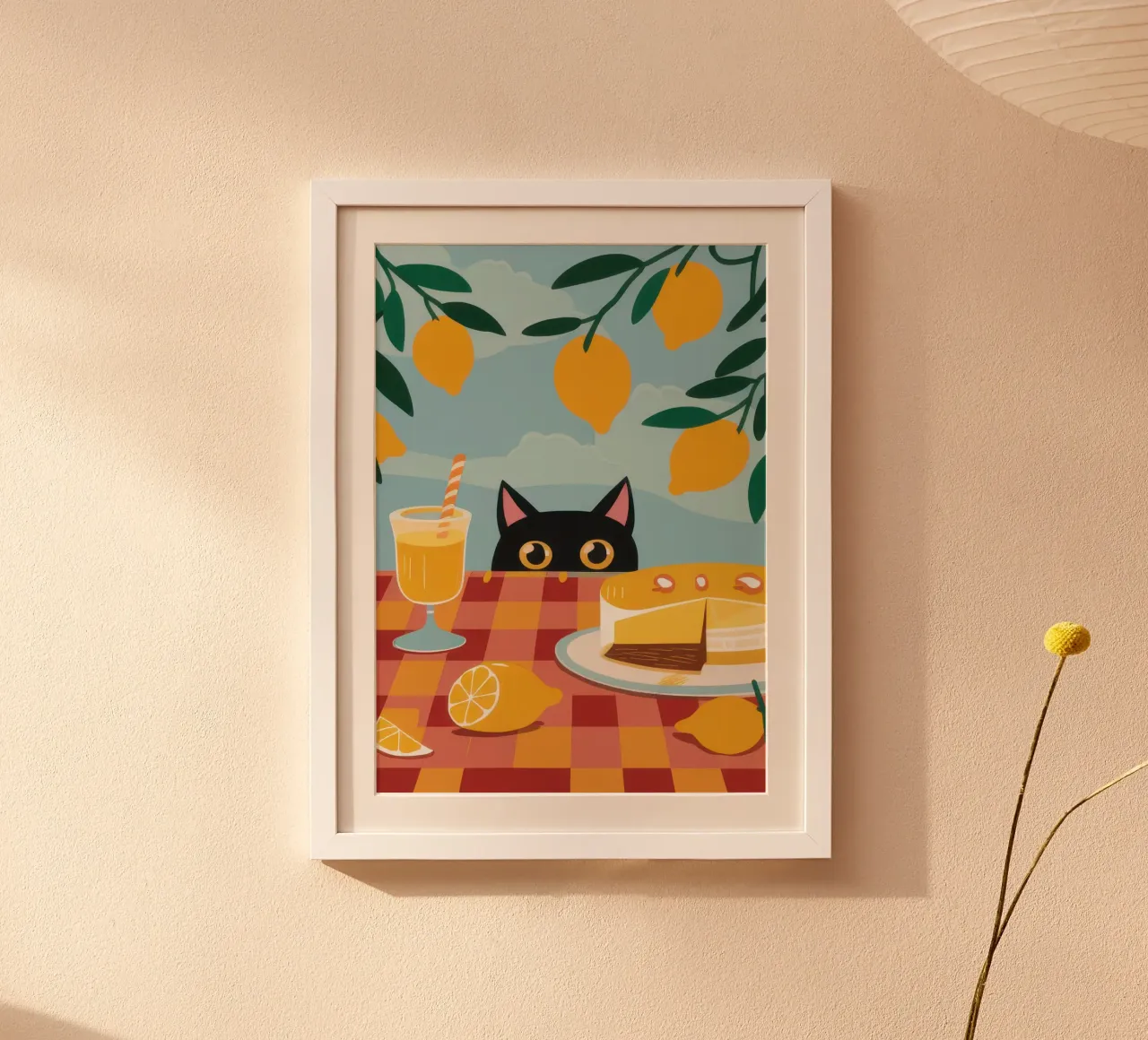 Süßer Zitronendiebstahl Poster mit Holzrahmen von Autumn Season