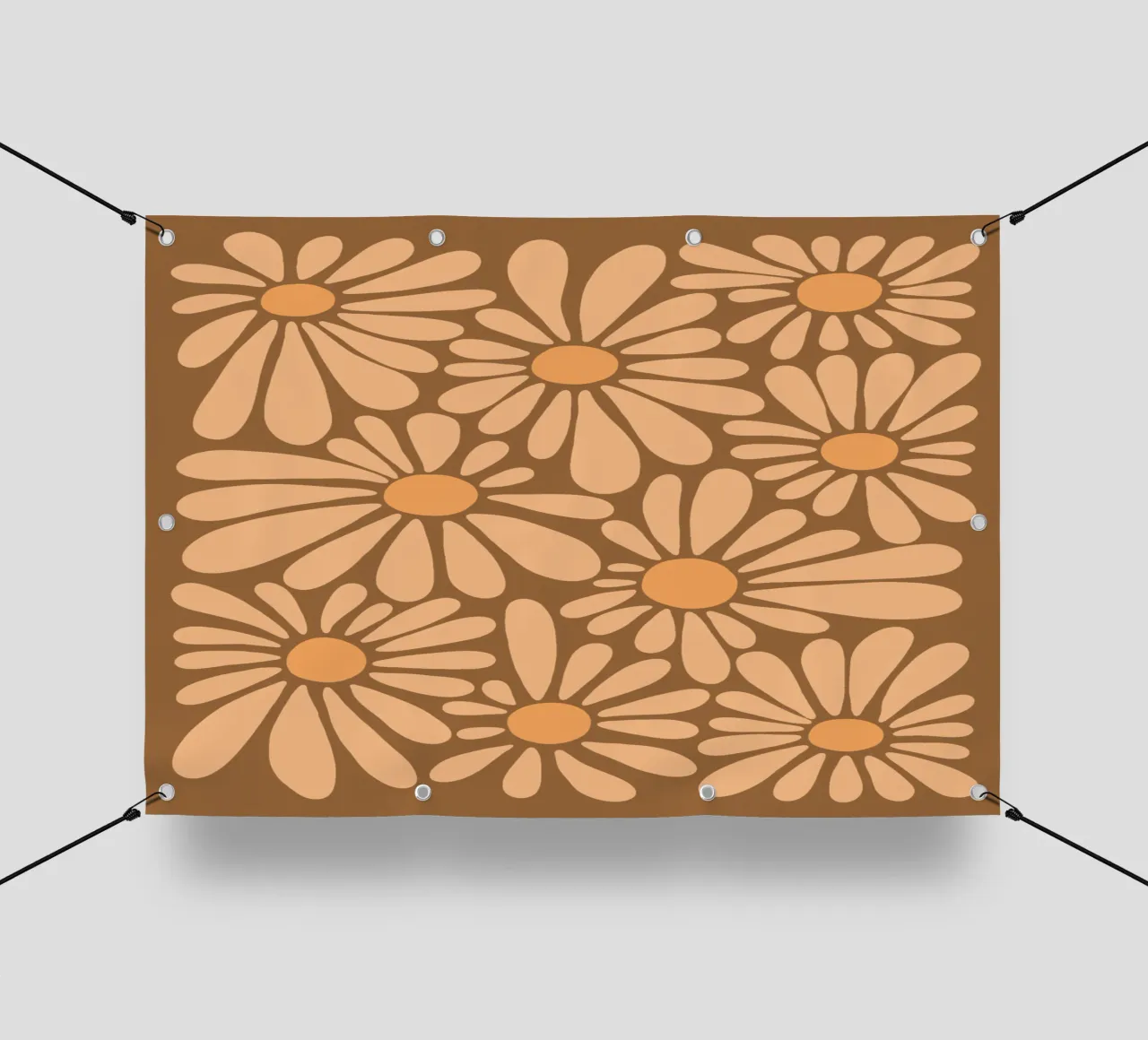 Peach fuzz flowers telo in pvc da TijanaArtStudio88