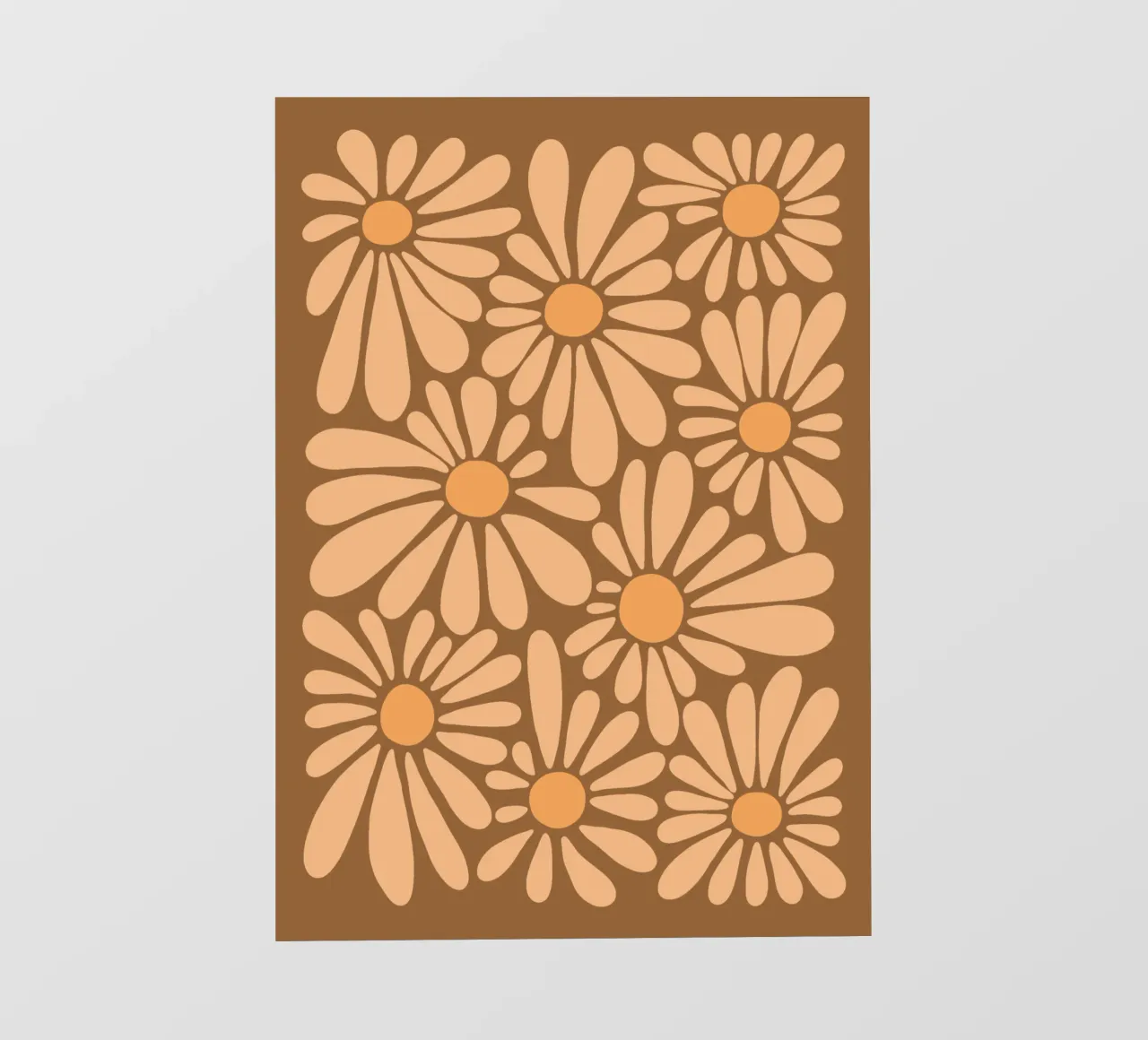 Peach fuzz flowers telo in pvc da TijanaArtStudio88