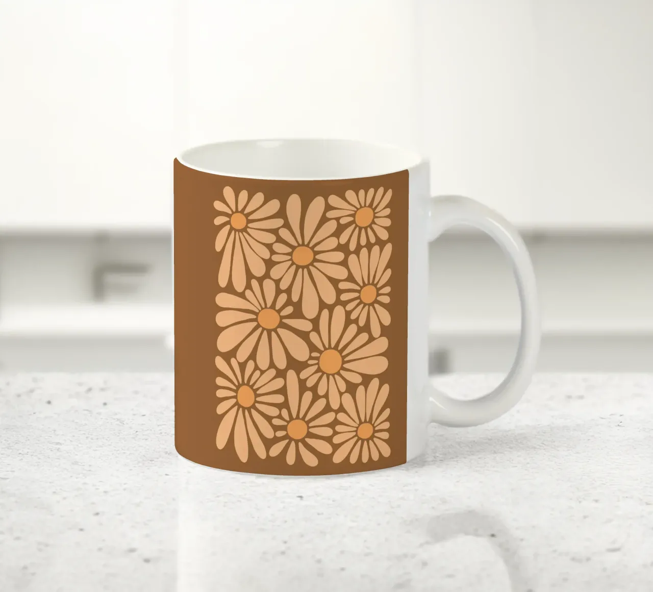 Peach fuzz flowers tazza in ceramica da TijanaArtStudio88