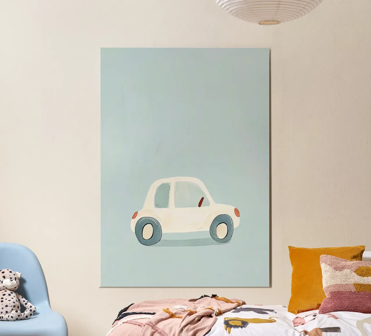 auto veicolo automobile trasporto ruote poster con telaio in legno da Thomas Weber