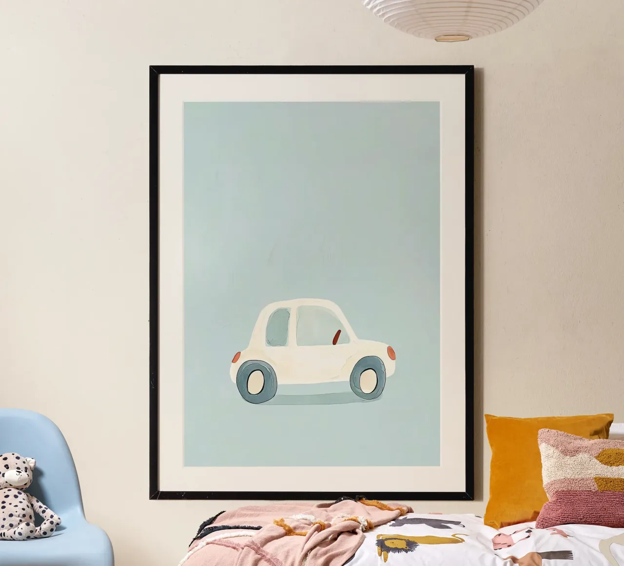 auto veicolo automobile trasporto ruote poster con telaio in legno da Thomas Weber