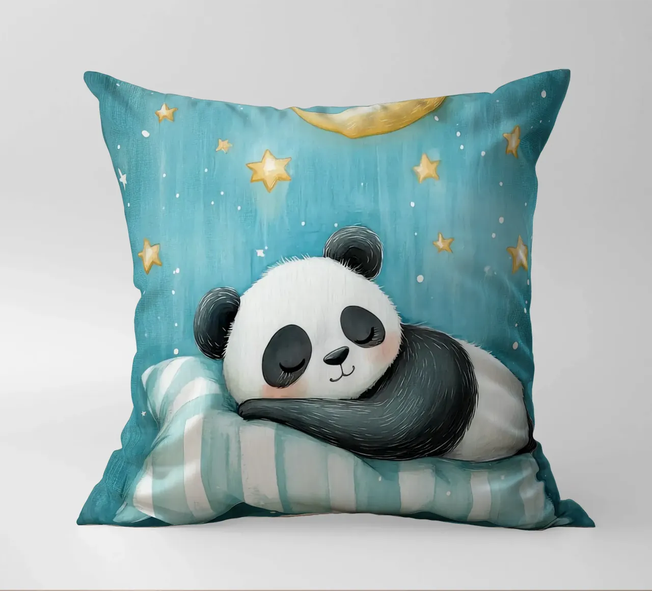 panda che dorme panda cuscino a righe luna crescente cuscino da Thomas Weber