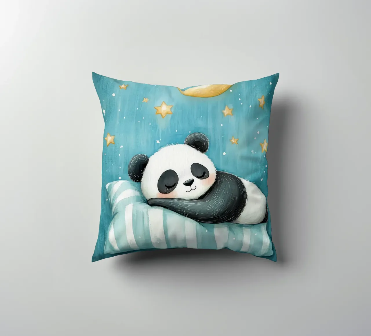 panda che dorme panda cuscino a righe luna crescente cuscino da Thomas Weber