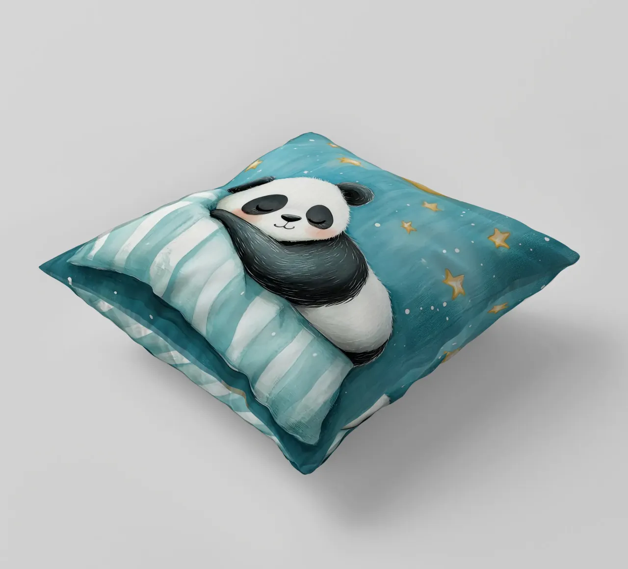 panda che dorme panda cuscino a righe luna crescente cuscino da Thomas Weber