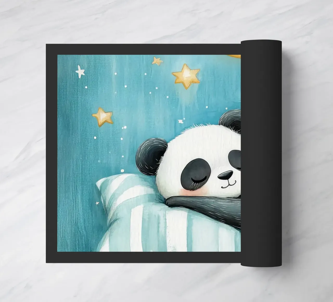 panda che dorme panda cuscino a righe luna crescente zerbino da Thomas Weber
