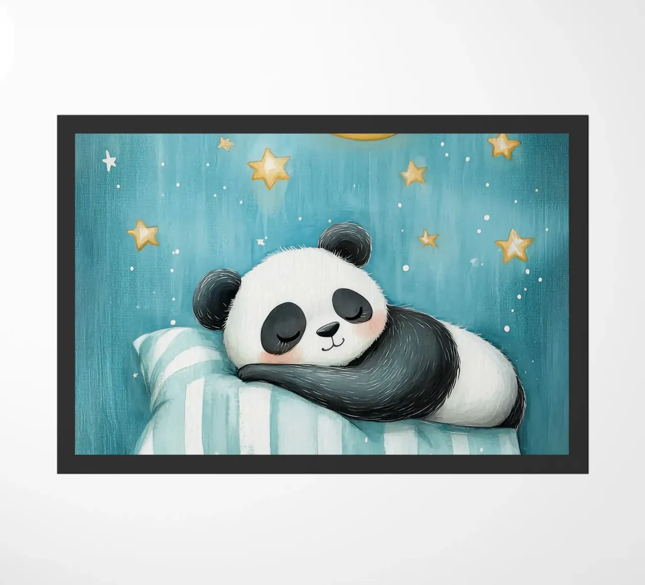 panda che dorme panda cuscino a righe luna crescente zerbino da Thomas Weber