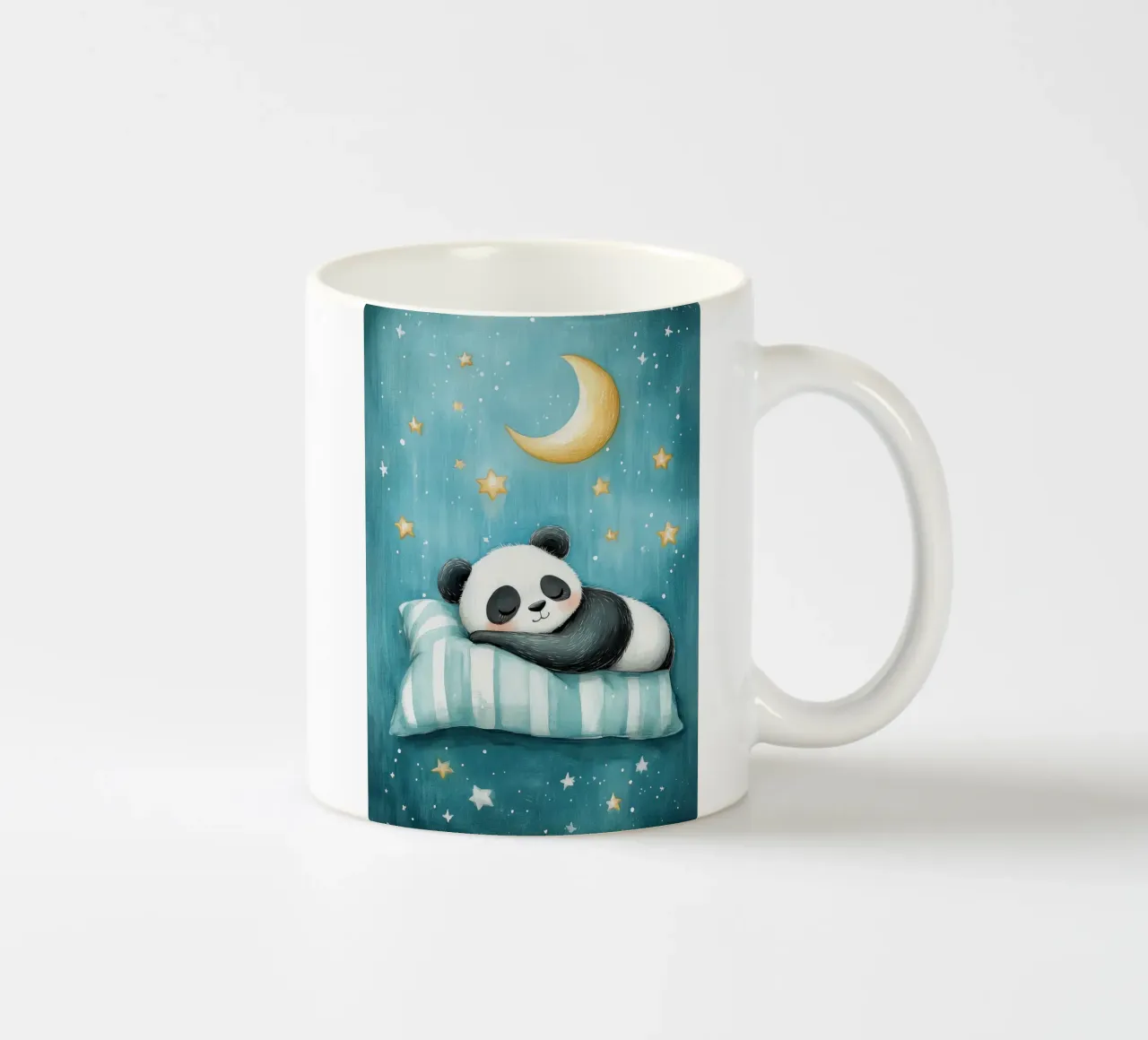 panda che dorme panda cuscino a righe luna crescente tazza in ceramica da Thomas Weber