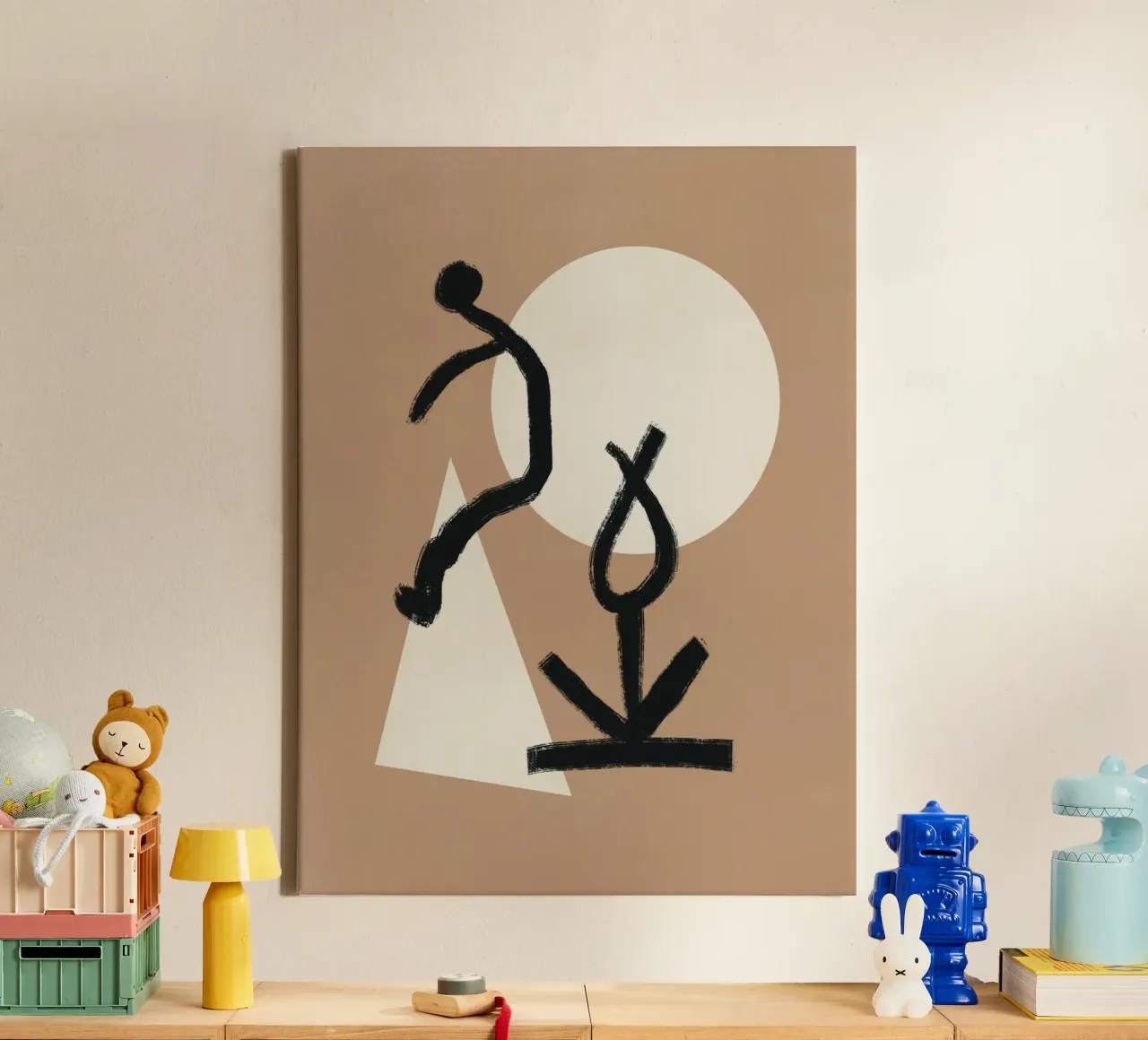 Totem 04 tela con Cornice a cassetta da Little Dean