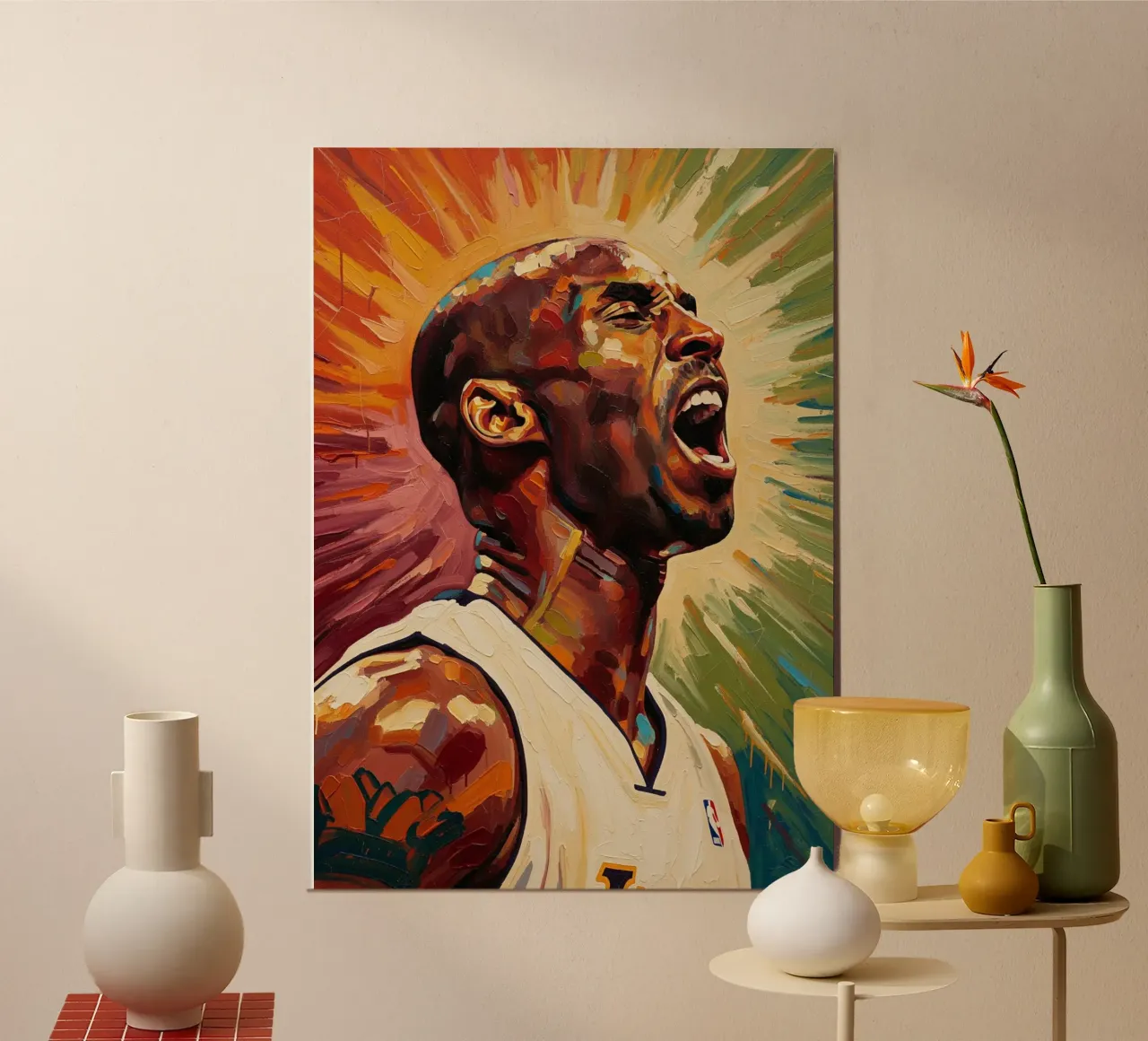 Kobe Bryant abstracte kunst poster van Lembayung art