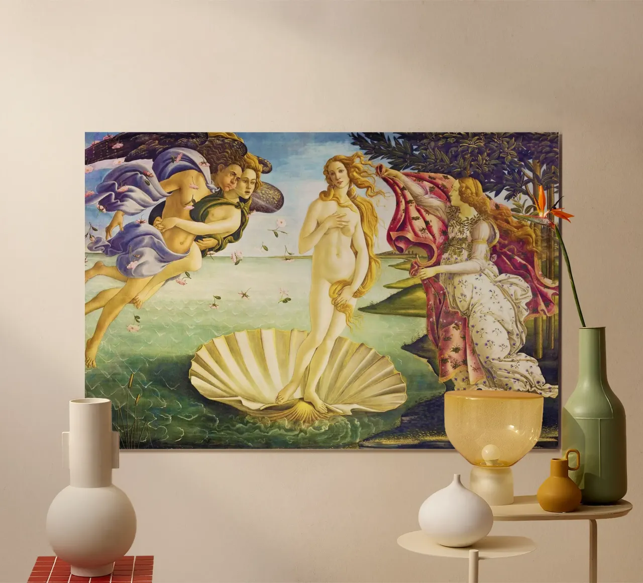 La nascita di Venere di Sandro Botticelli poster con telaio in plastica da Art History