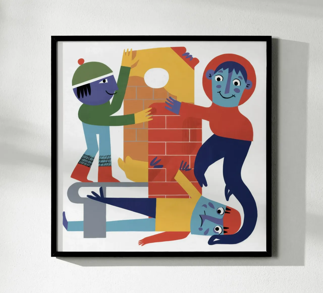 Collaborative Abstract Effort poster with aluminum frame by Autumn Season