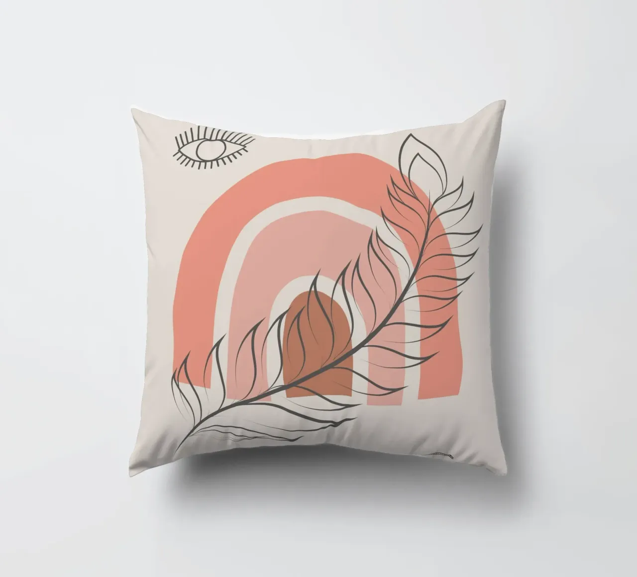 Piuma arcobaleno boho cuscino da Little Dean