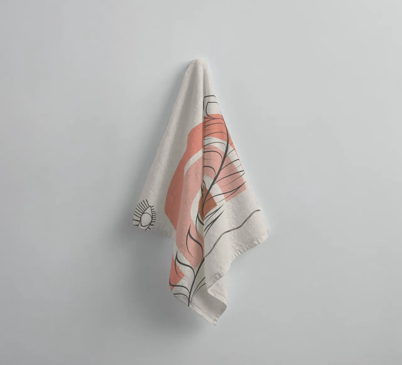 Piuma arcobaleno boho asciugamano da bagno da Little Dean