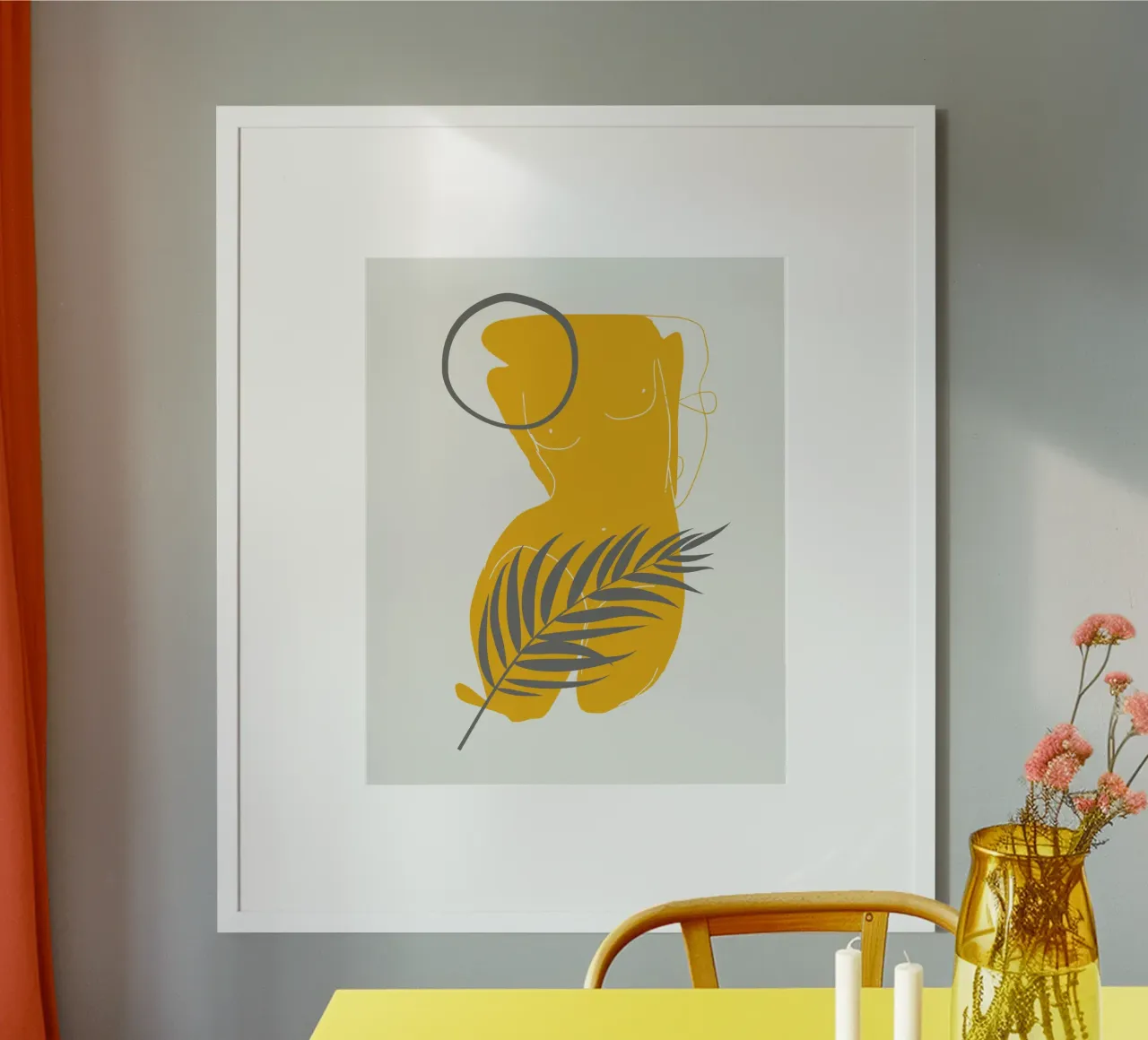 Boho figurativo tropicale poster con telaio in plastica da Little Dean