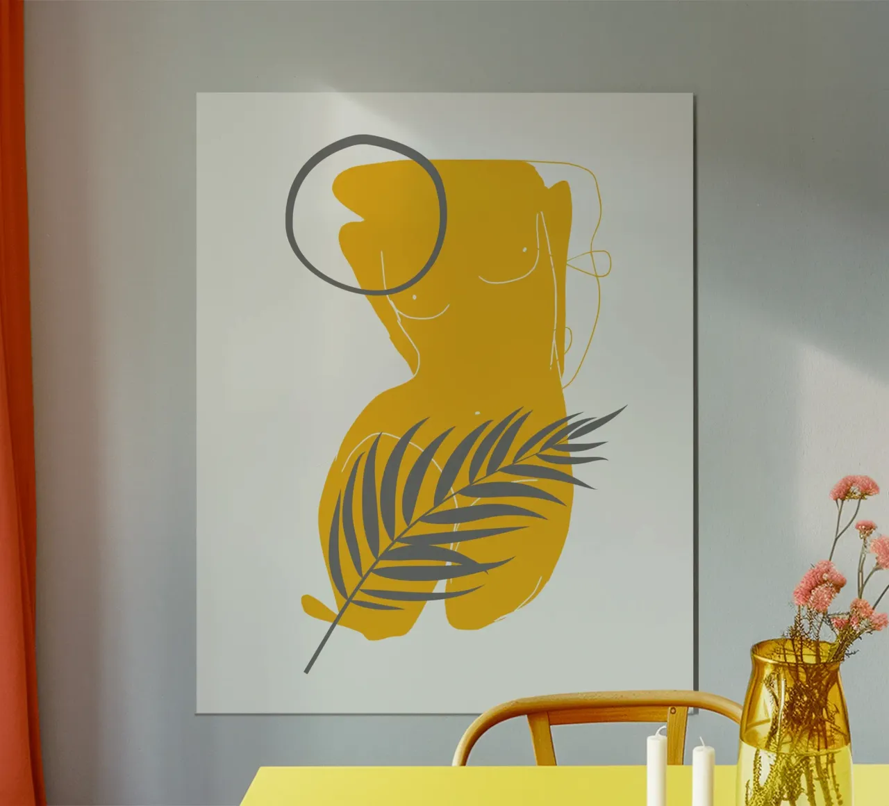Boho figurativo tropicale poster con telaio in plastica da Little Dean