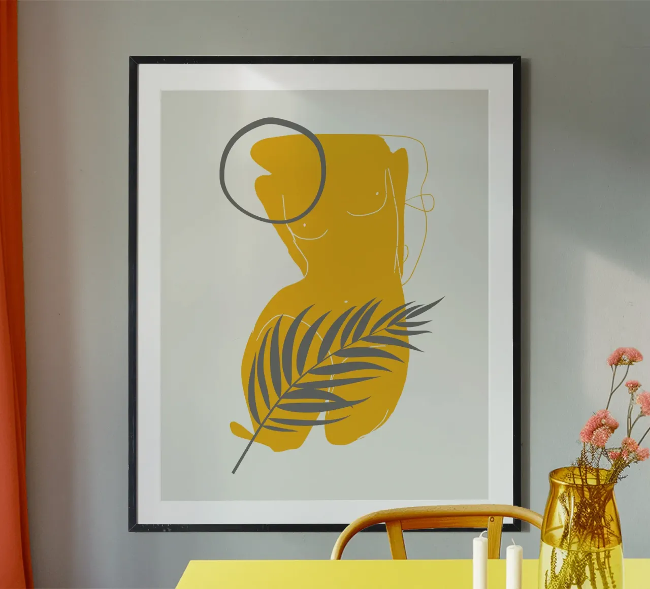 Boho figurativo tropicale poster con telaio in plastica da Little Dean
