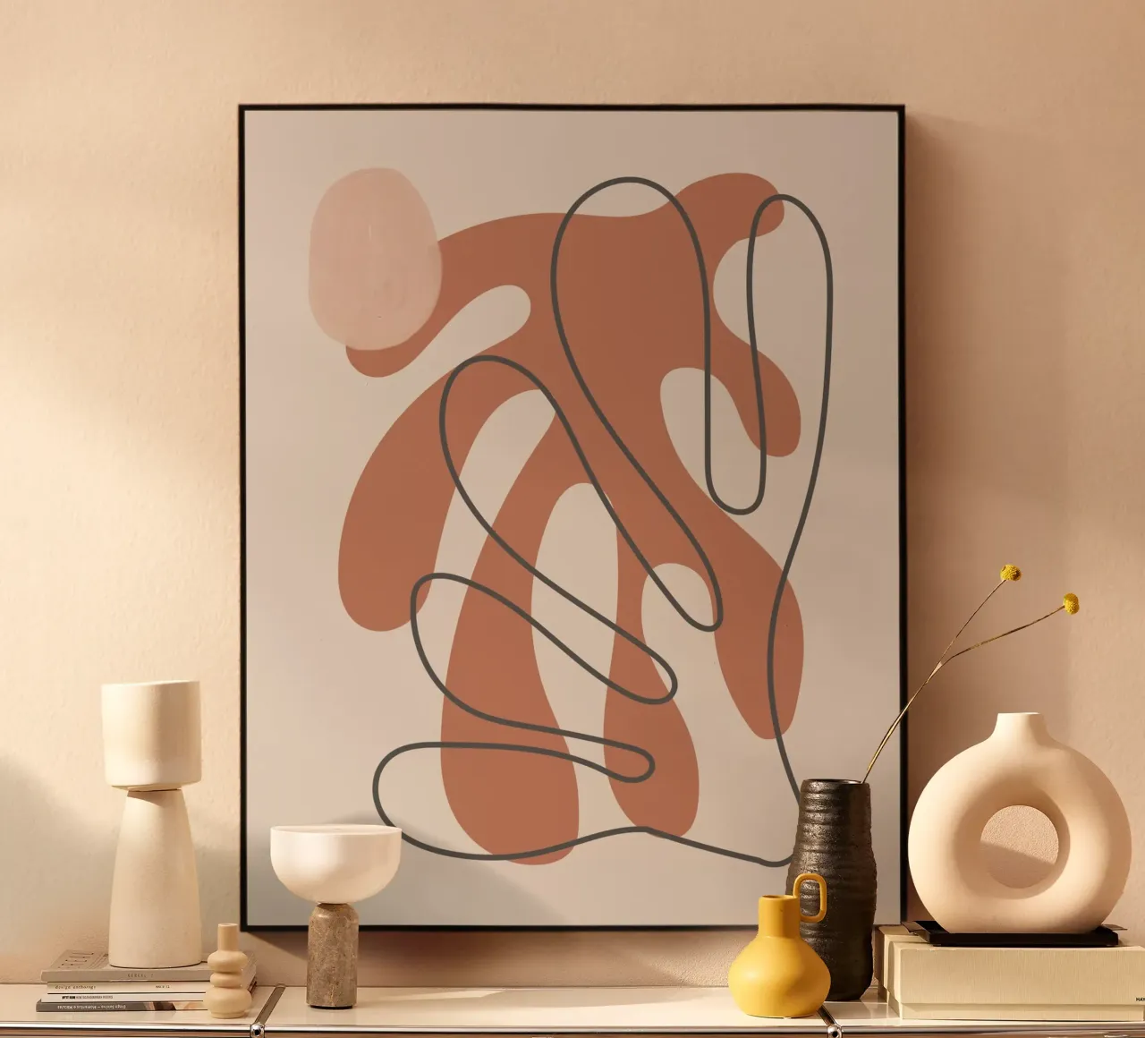 Boho coral acrylic glass by Little Dean