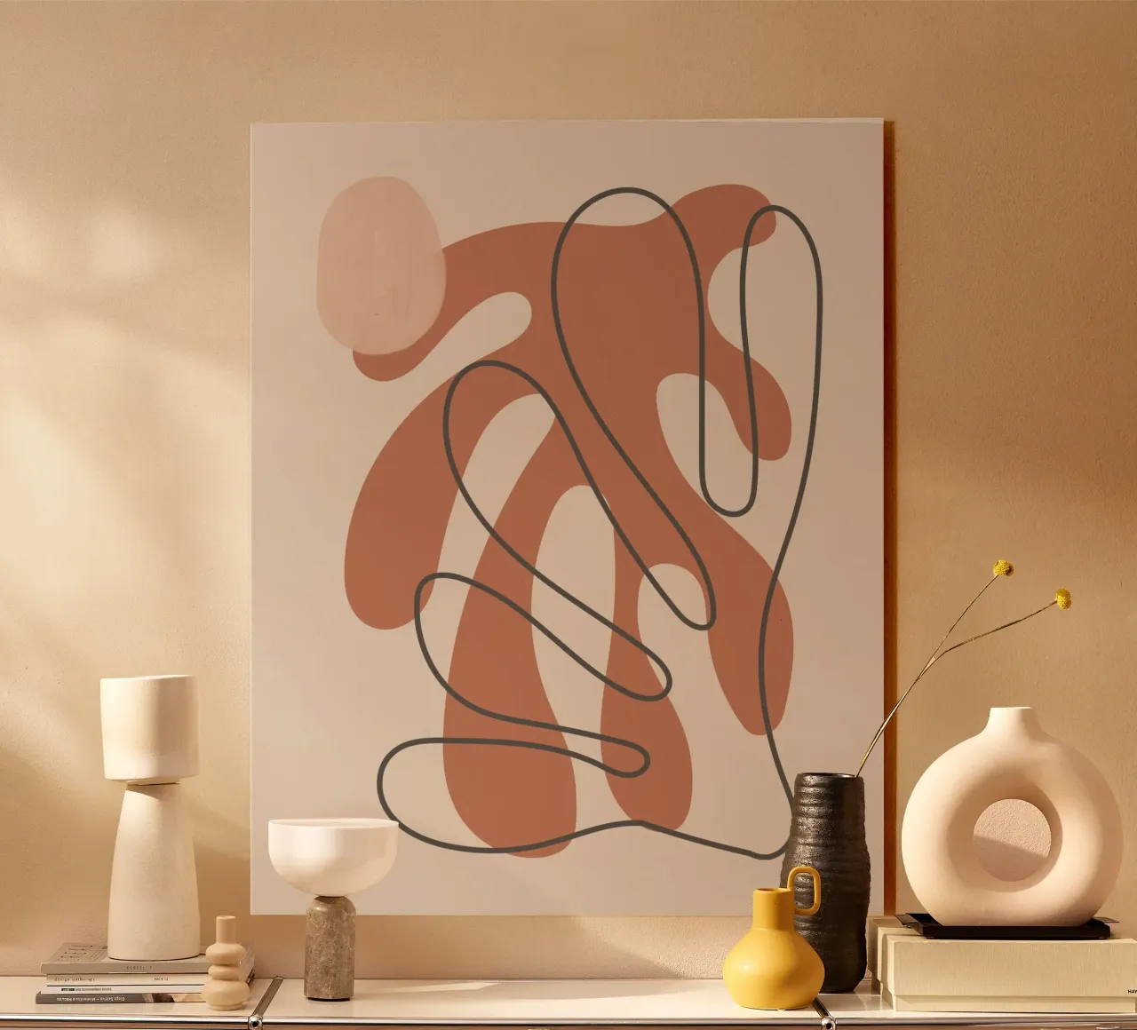 Boho coral acrylic glass by Little Dean