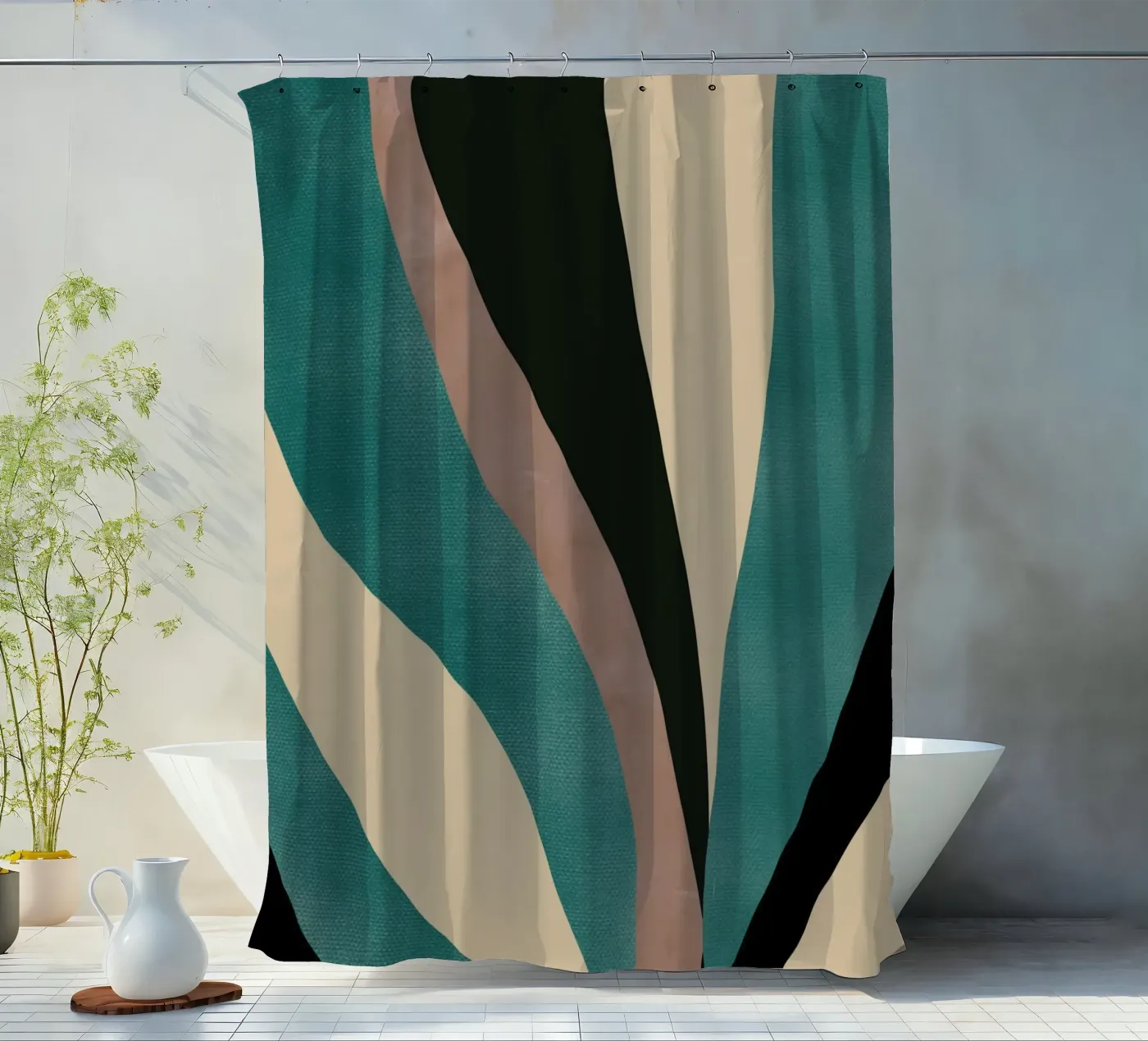 Macro leaf Duschvorhang von Little Dean