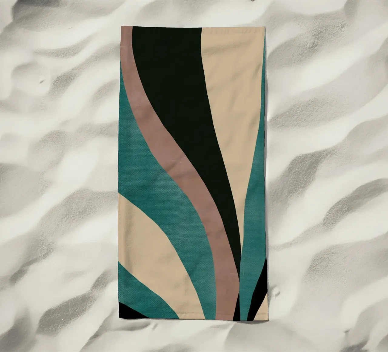 Macro leaf beach towel by Little Dean