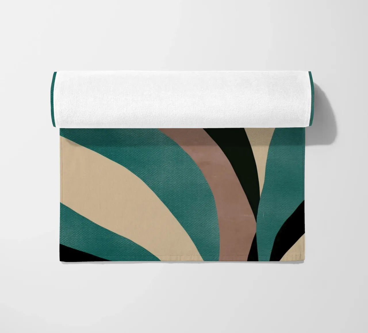 Macro leaf beach towel by Little Dean