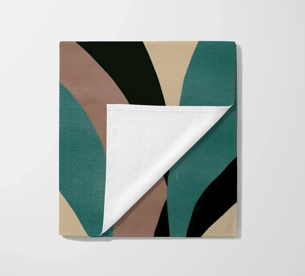 Macro leaf beach towel by Little Dean