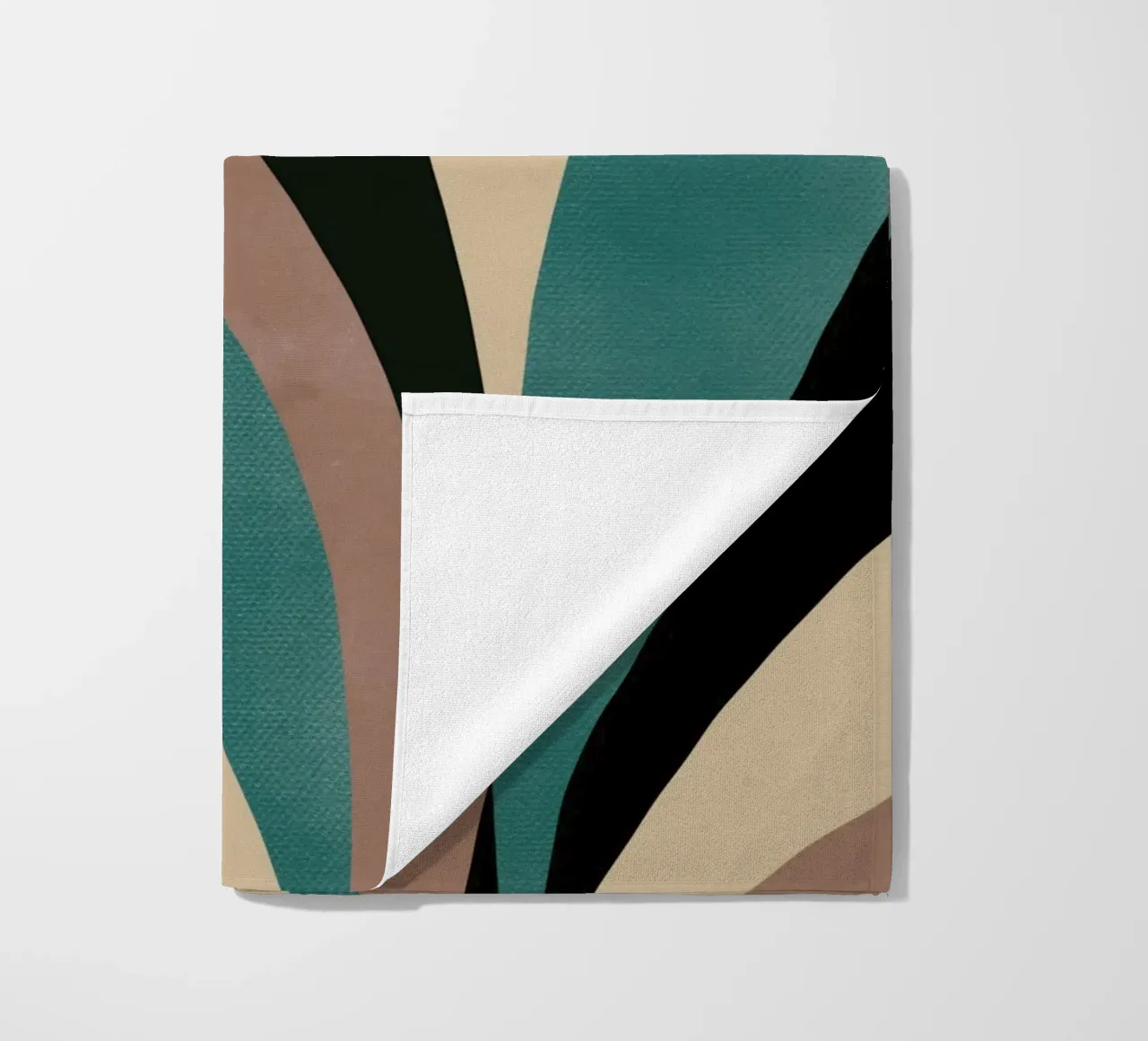 Macro leaf beach towel by Little Dean