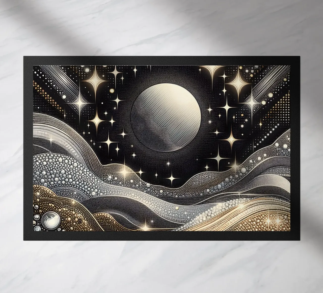 Luna abbagliante Paesaggio Argento Oro zerbino da SilverPegasus