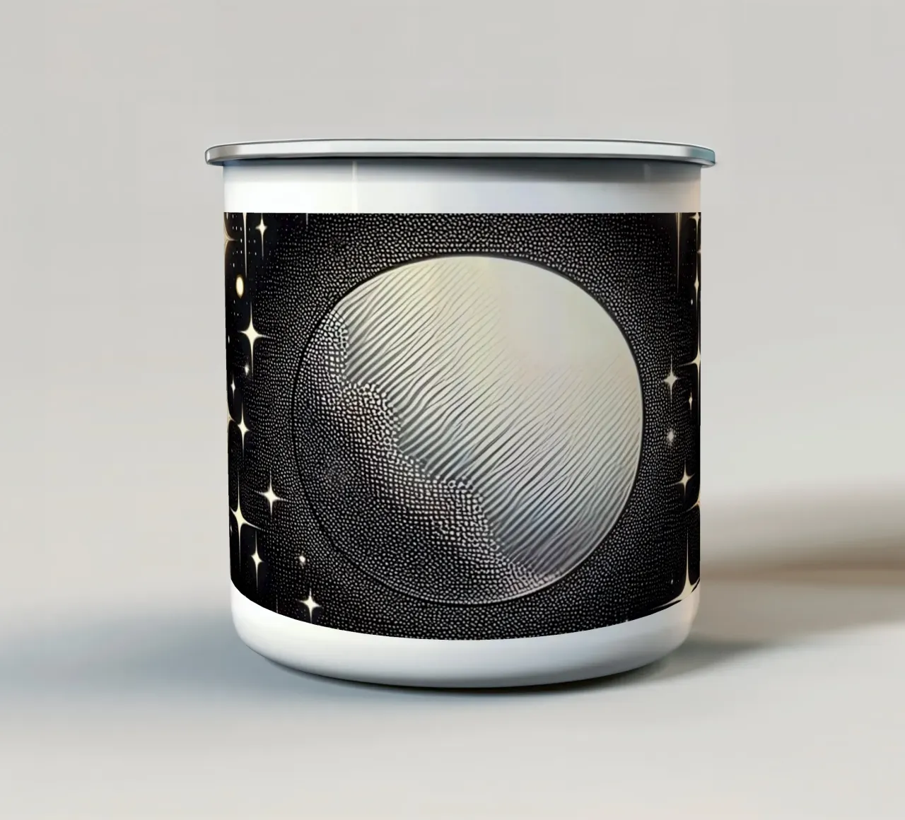 Luna abbagliante Paesaggio Argento Oro tazza in smalto da SilverPegasus