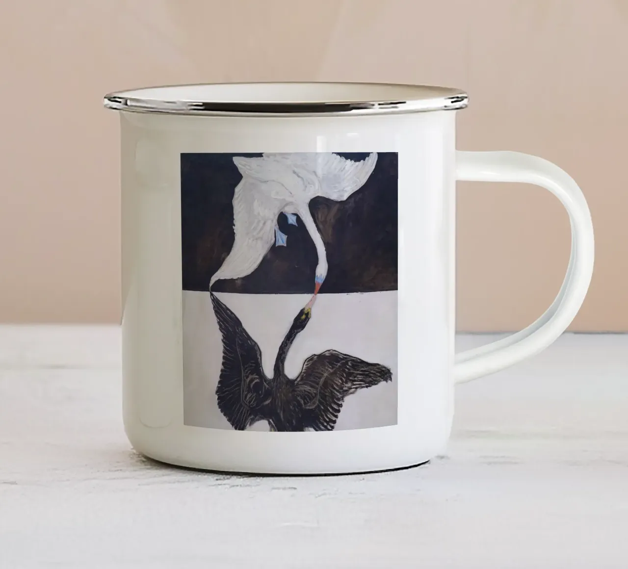 Il cigno, n. 1 di Hilma af Klint tazza in smalto da Classic Art Prints