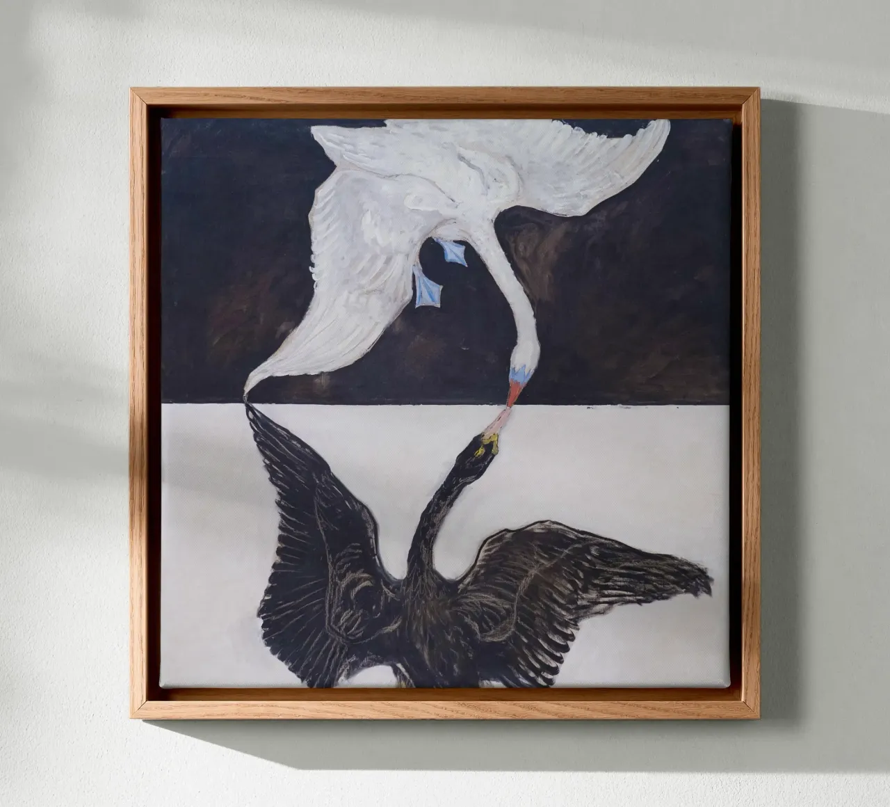 The Swan, No. 1 by Hilma af Klint canvas with Floater frame by Classic Art Prints