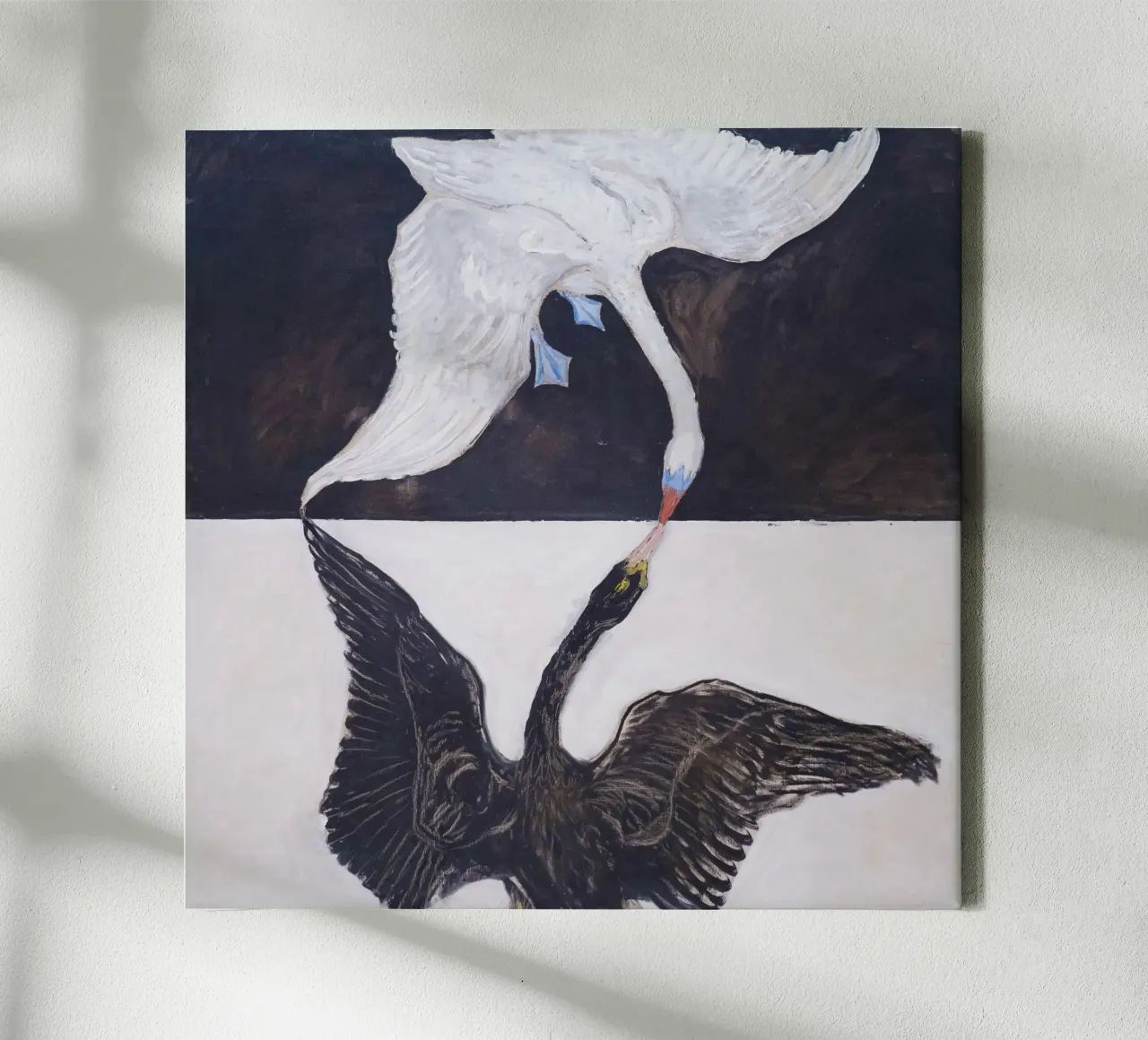 The Swan, No. 1 by Hilma af Klint canvas with Floater frame by Classic Art Prints