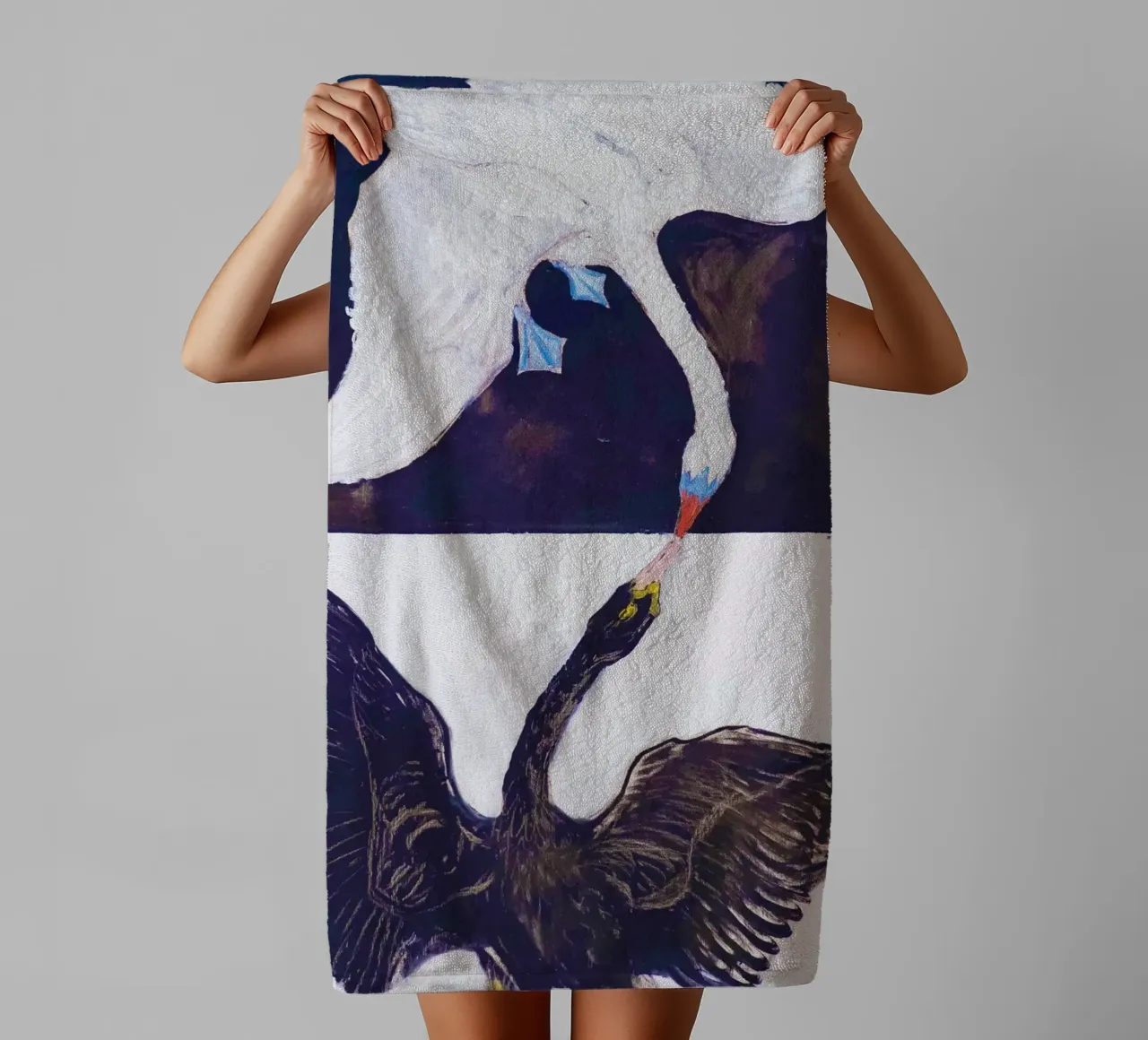 The Swan, No. 1 (1915) by Hilma af Klint towel by Venus Art