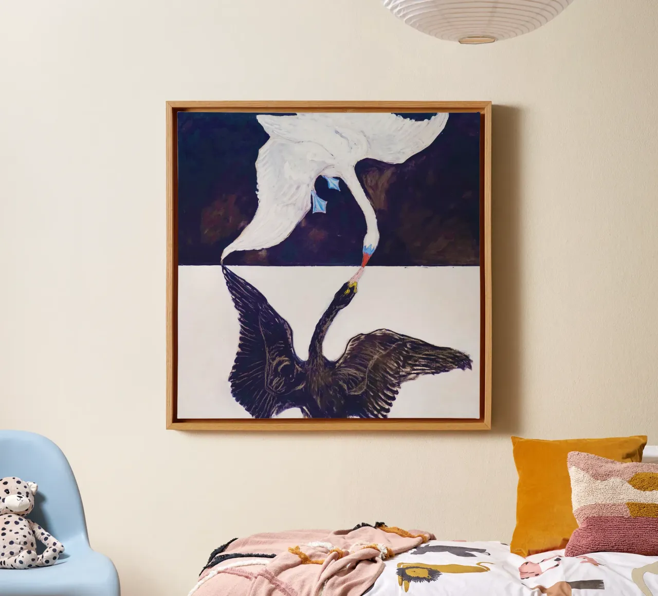 The Swan, No. 1 (1915) by Hilma af Klint canvas with Floater frame by Venus Art