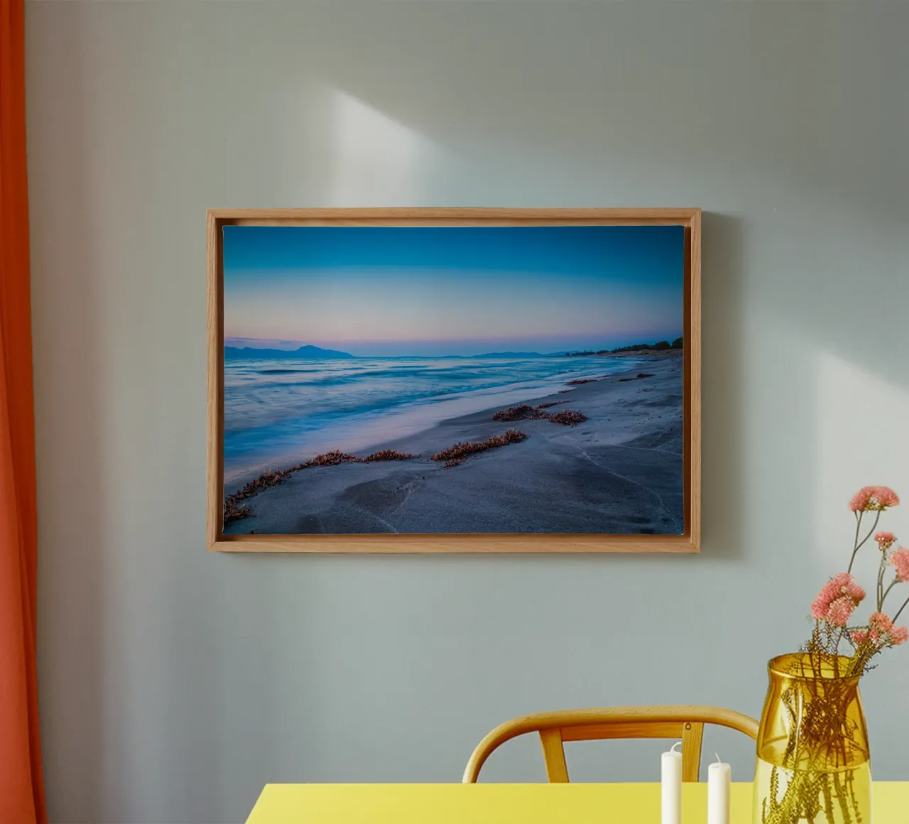 Tramonto sul Mediterraneo tela con Cornice a cassetta da Marcus Beckert | Fotografie