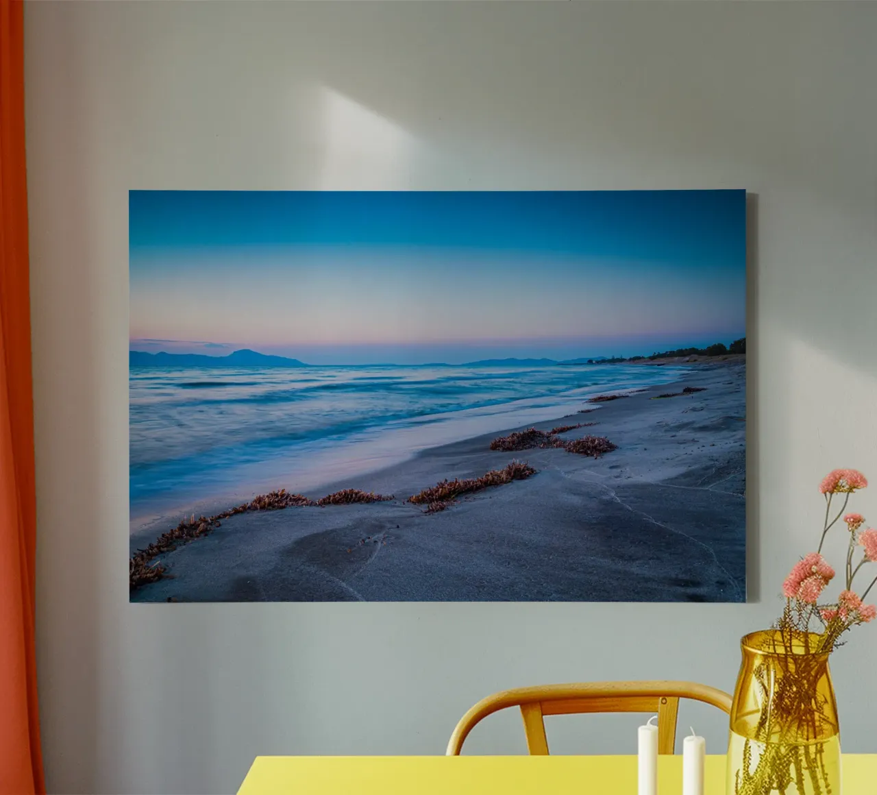Tramonto sul Mediterraneo tela con Cornice a cassetta da Marcus Beckert | Fotografie