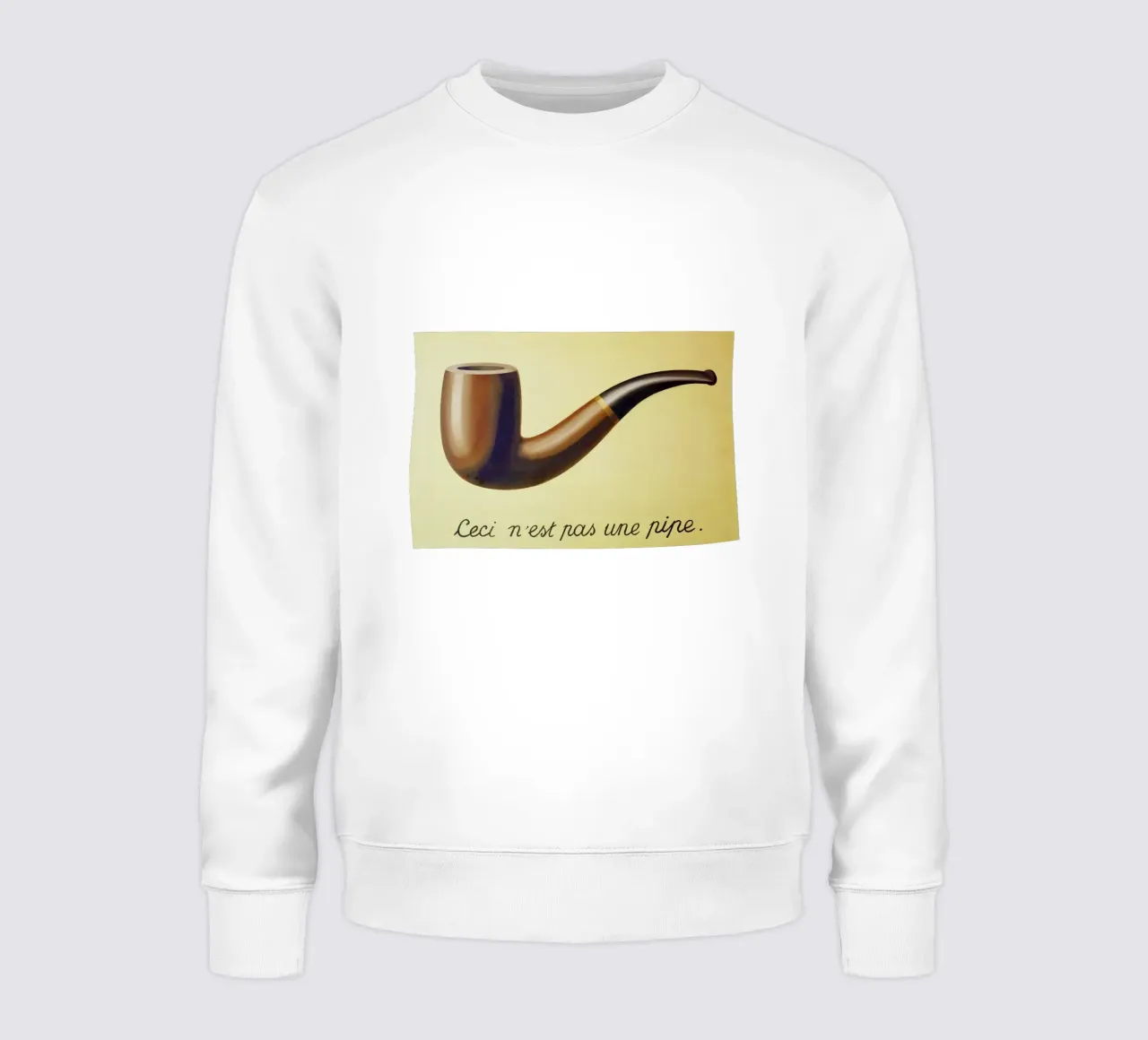 Ceci n'est pas une pipe di René Magritte felpa da Classic Art Prints