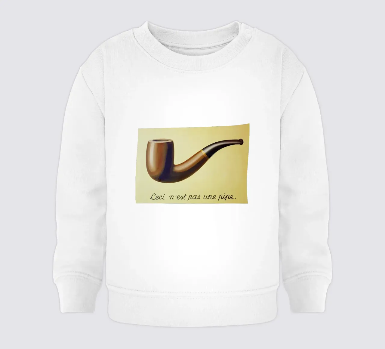 Ceci n'est pas une pipe di René Magritte felpa neonato da Classic Art Prints