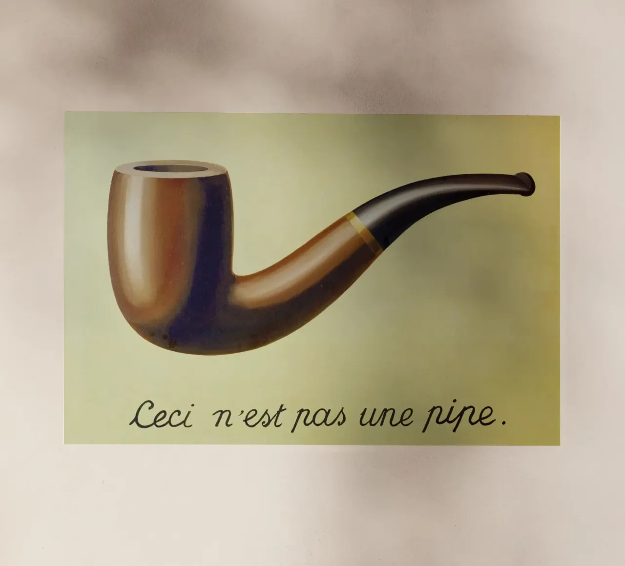 Ceci n'est pas une pipe di René Magritte pellicola backlit da Classic Art Prints