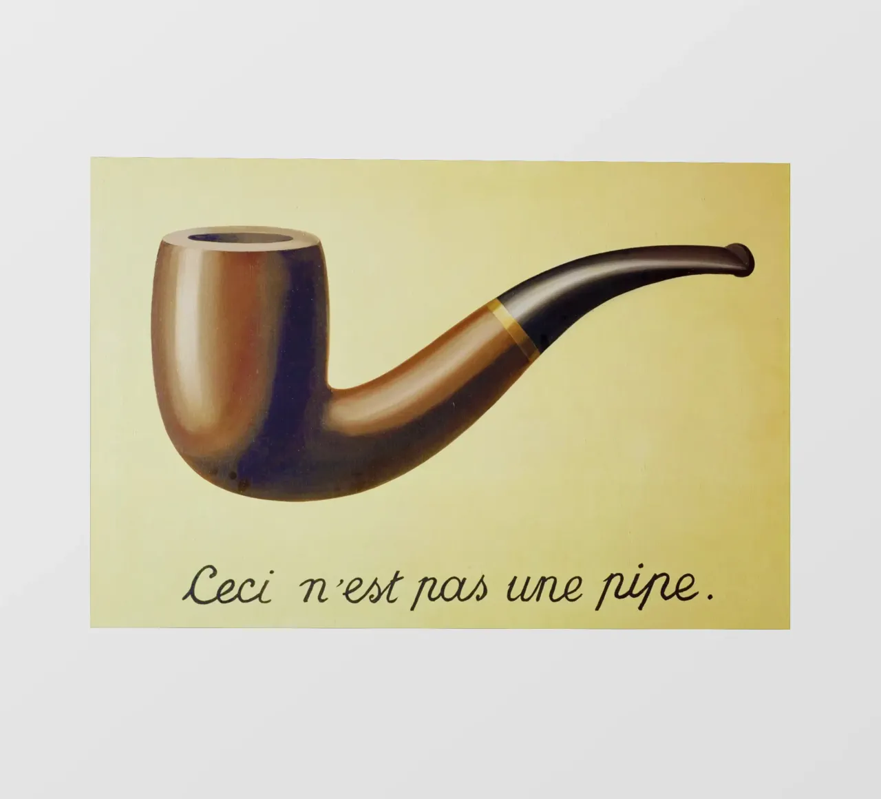 Ceci n'est pas une pipe di René Magritte pellicola backlit da Classic Art Prints