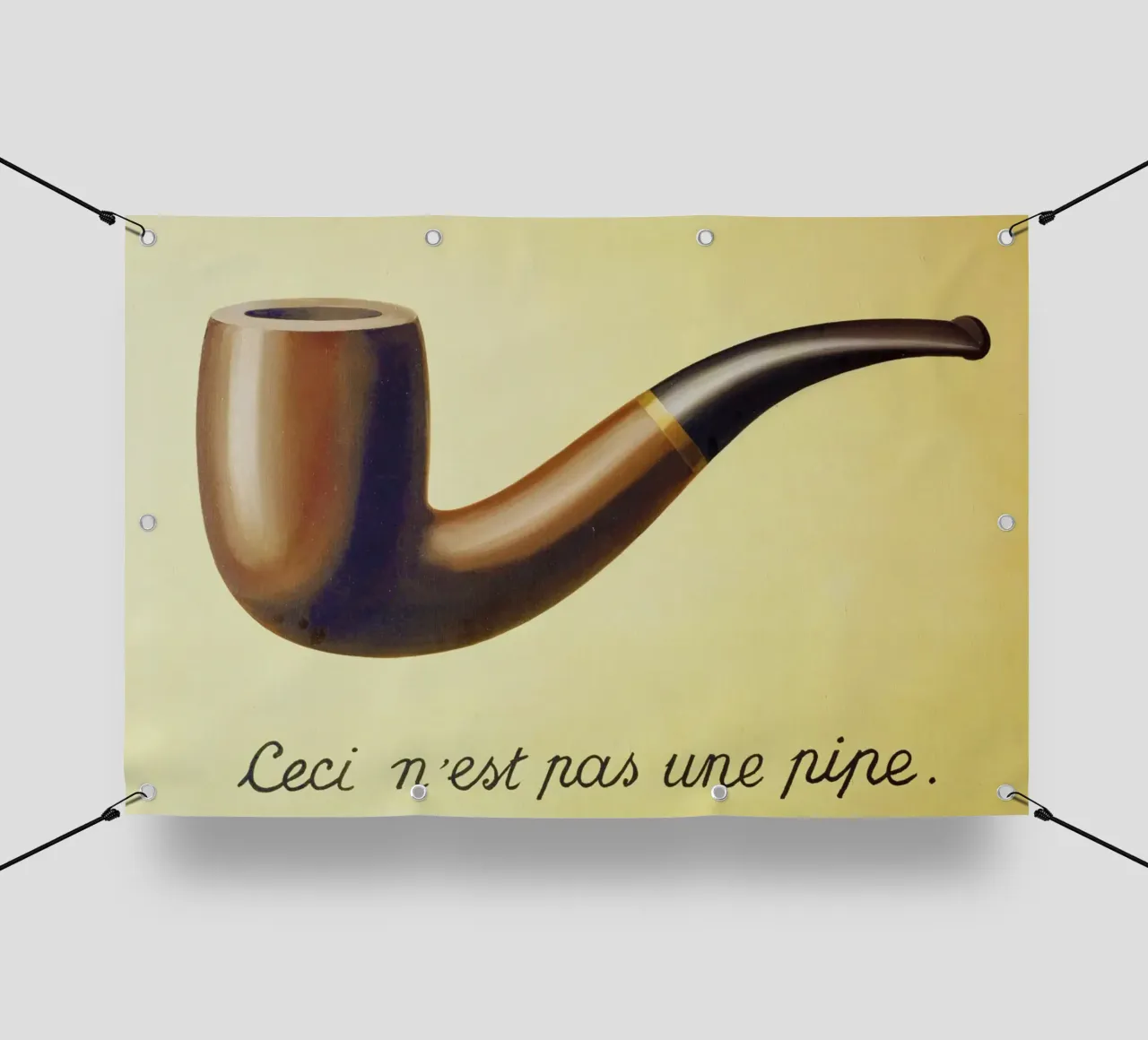 Ceci n'est pas une pipe di René Magritte telo in pvc da Classic Art Prints