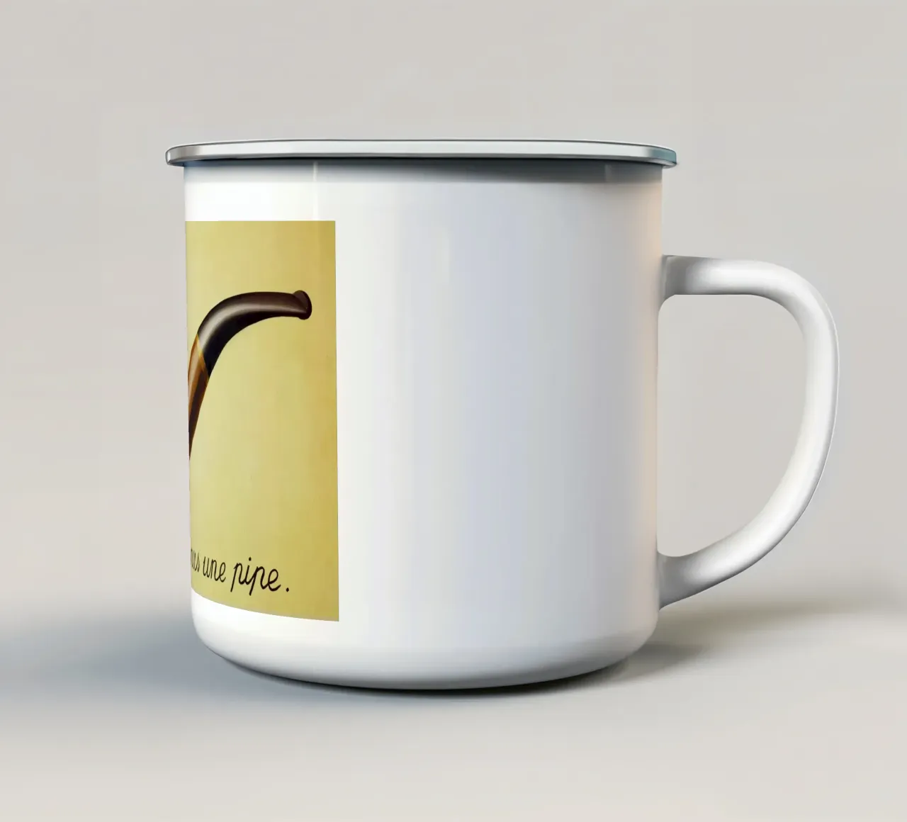 Ceci n'est pas une pipe di René Magritte tazza in smalto da Classic Art Prints