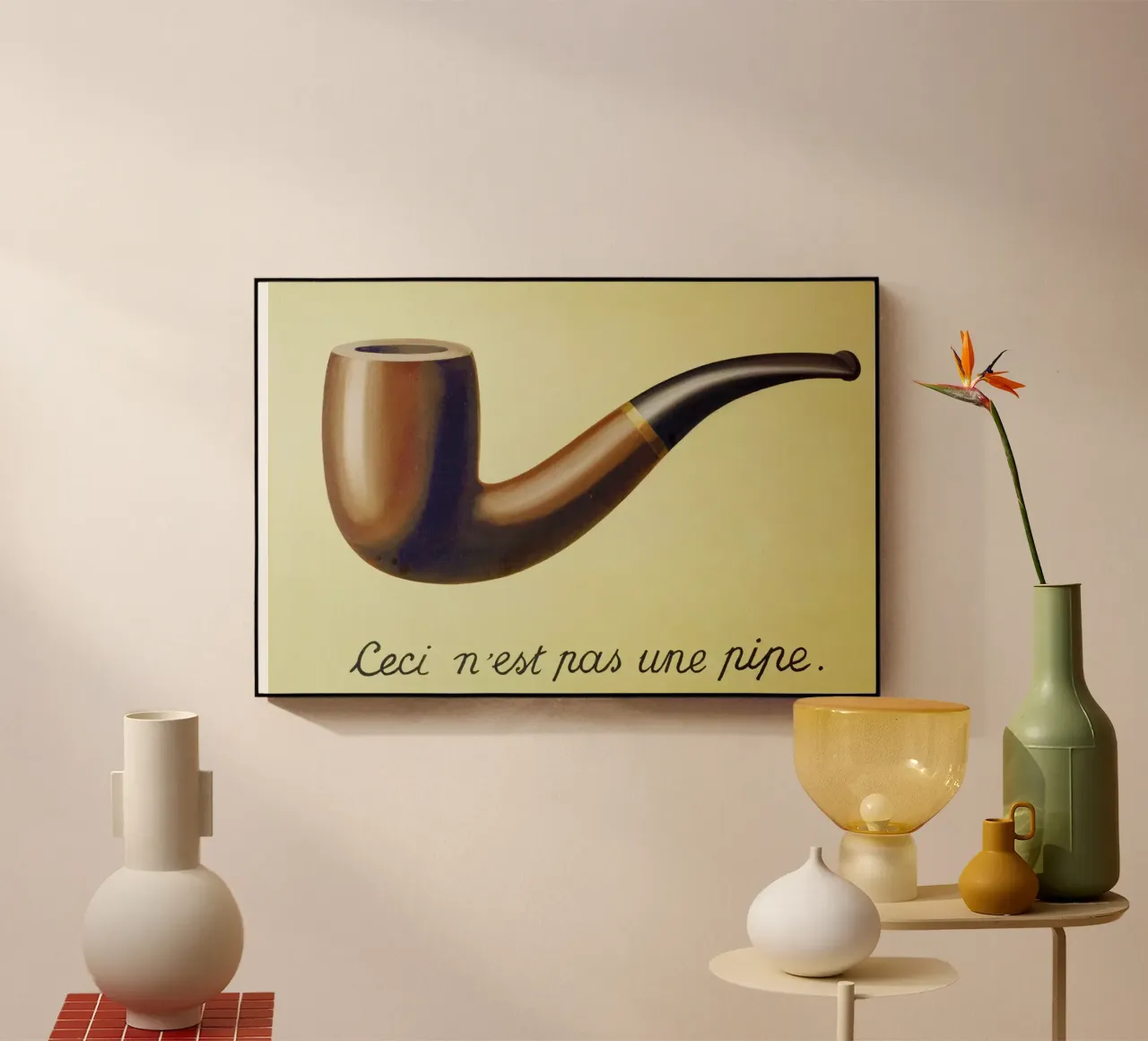 Ceci n'est pas une pipe di René Magritte plexiglass da Classic Art Prints